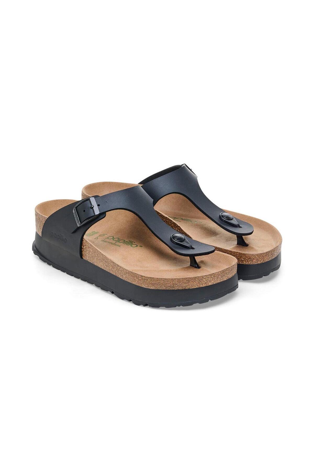 Birkenstock-Gizeh Platform Flex Bf Vegan Papucs Brk1027367 Fekete-39 4