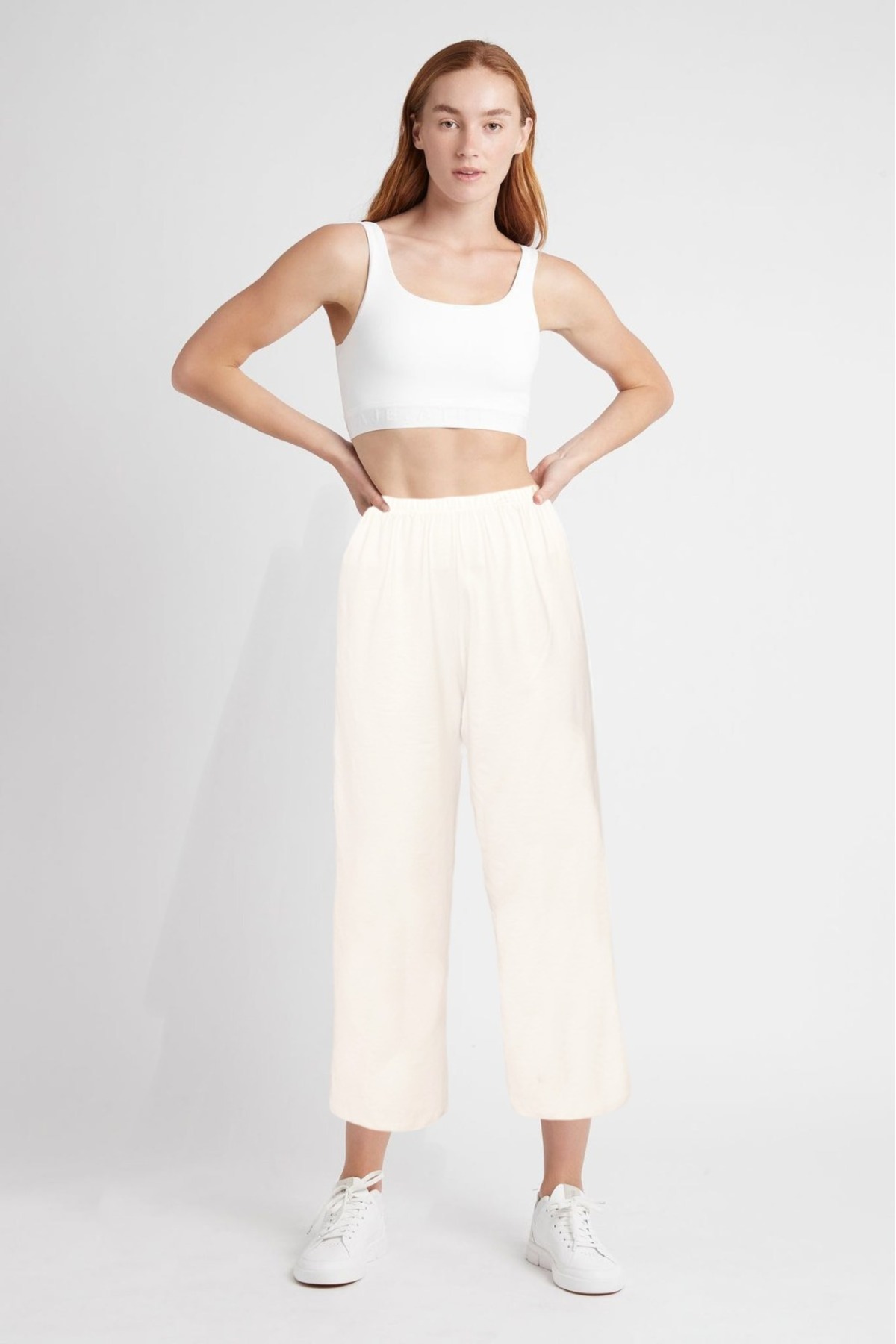 By Piera % 100 Pamuk Kadın Pantolon Etek Şeklinde Içlik Astar Bilek Boy Ekru