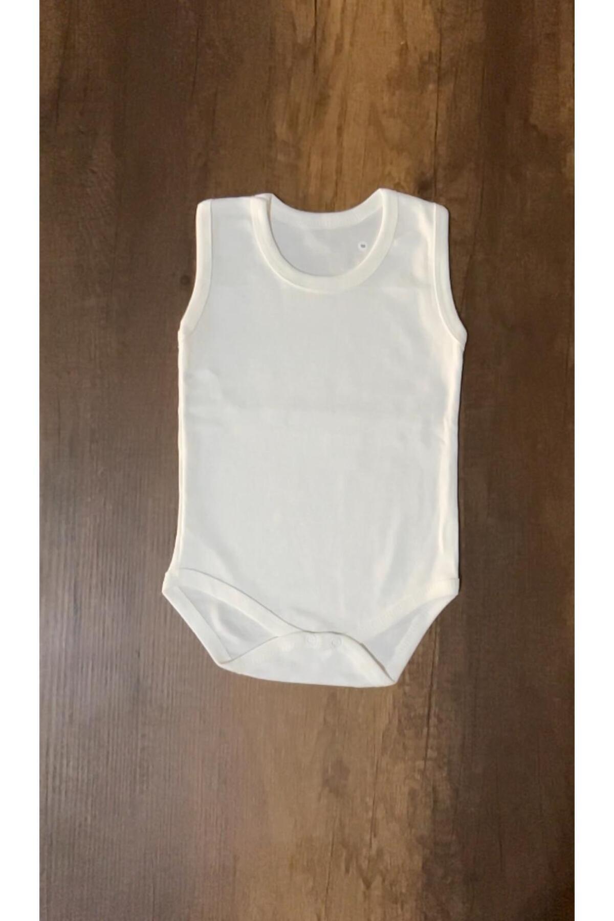 GEZEGENX %100 Pamuk 3'Lü Bisiklet Yaka Çıtçıtlı Body Zıbın Atlet Yenidoğan Hastane Çıkışı Kız Erkek Bebek fotoğrafı 4 (önizleme)
