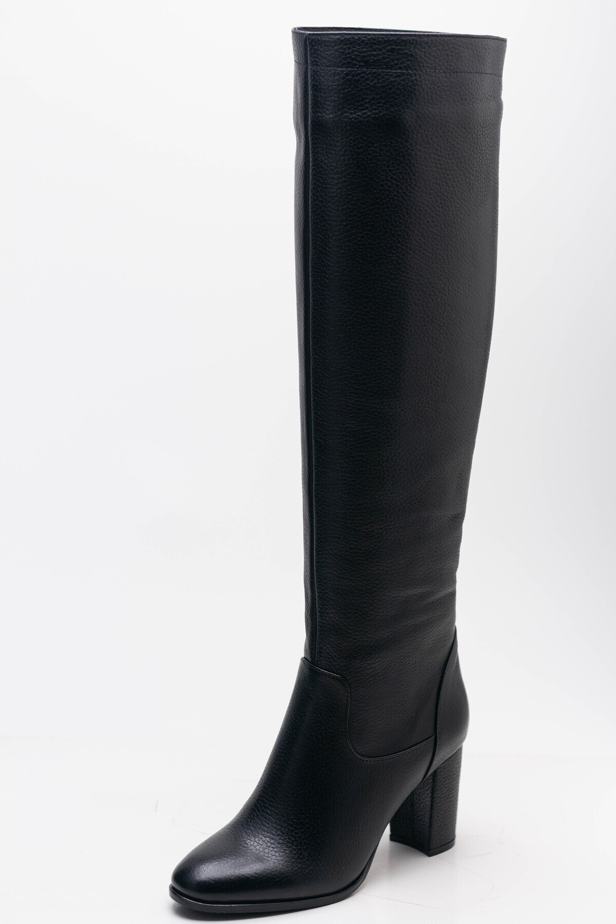 Arzillo  Kadın Hakiki Deri Topuklu Dizüstü Çizme - Görsel 4