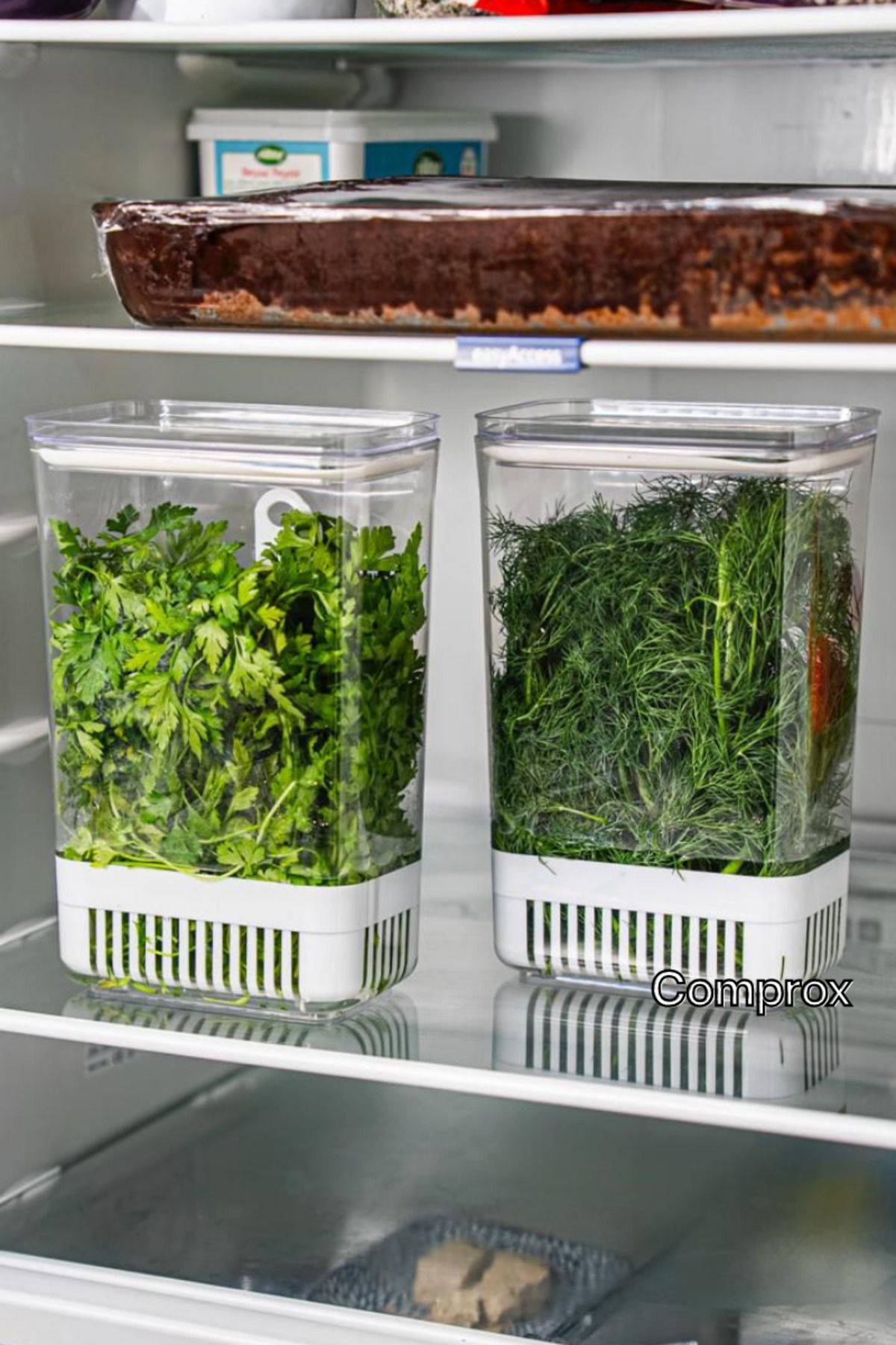 Comprox-Greenery Storage Container 2900 ml |   Vegetable Storage & Refrigerator Freshener Box 4