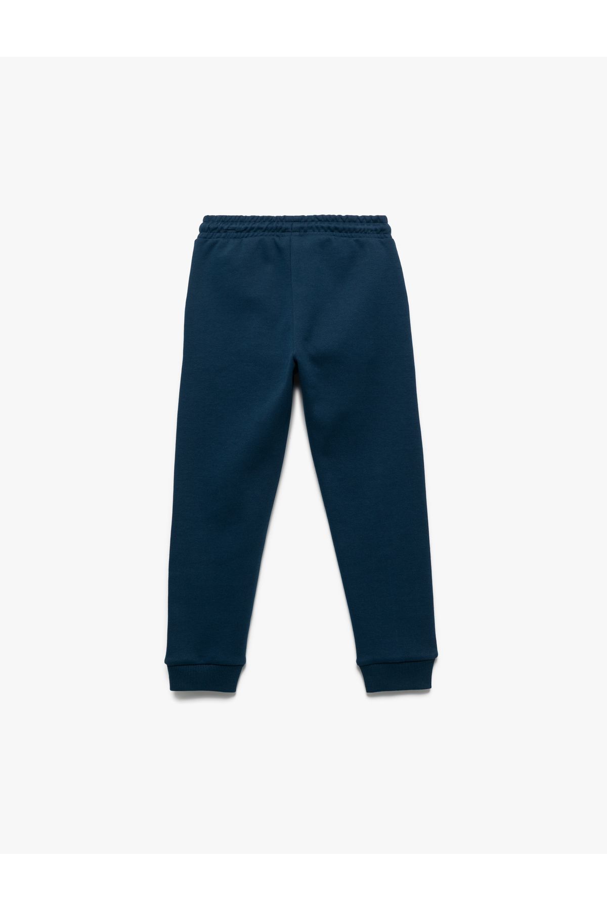 Koton-Ribbed Basic School Sweatpants with Elastic Waist and Pockets 3