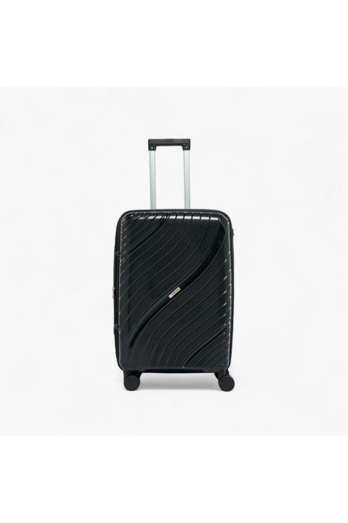Oaklan by Shoexpress-Textured Hardcase Trolley Bag with Retractable Handle - 24 Inches Check-in Bag 1