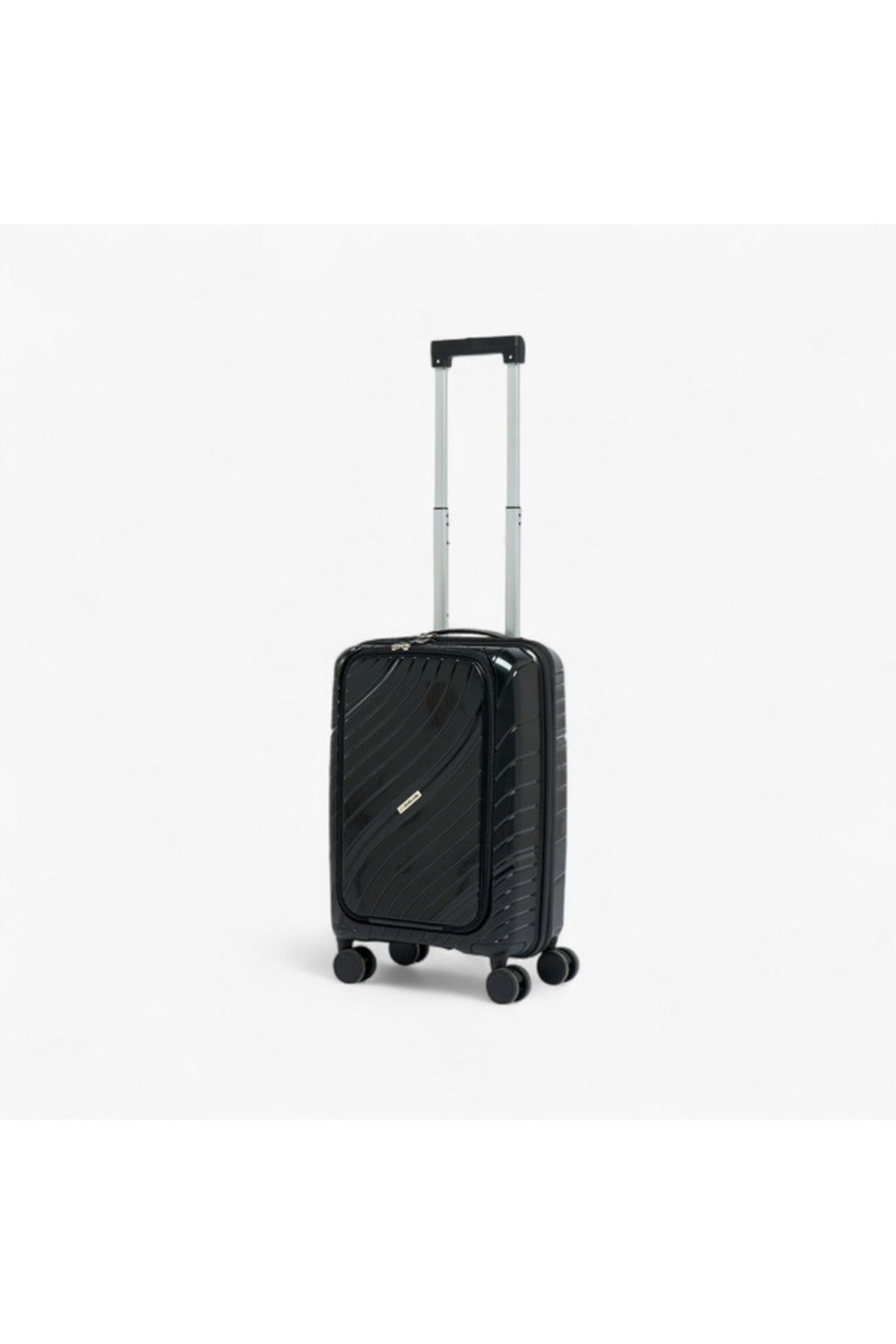 Oaklan by Shoexpress-Textured Hardcase Trolley Bag with Retractable Handle - 20 Inches Check-in Bag 2