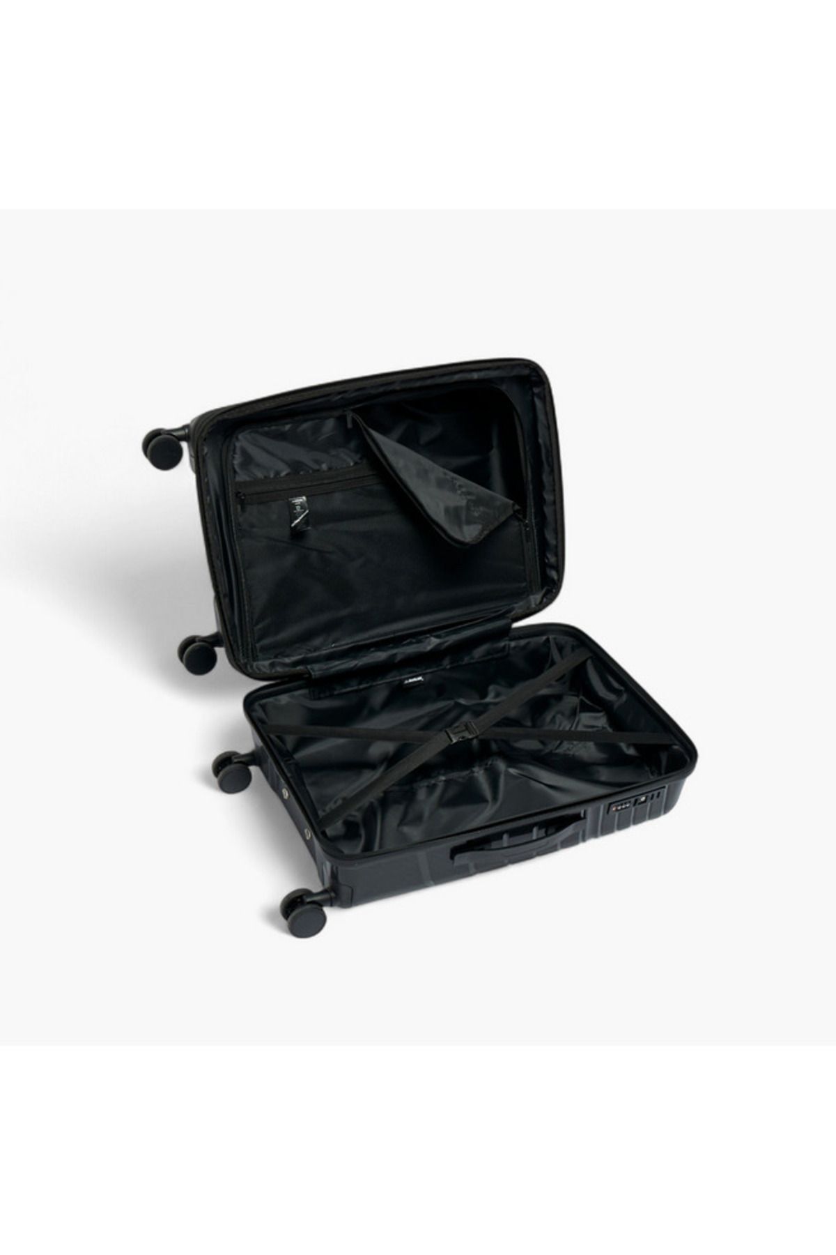 Oaklan by Shoexpress-Textured Hardcase Trolley Bag with Retractable Handle - 24 Inches Check-in Bag 4