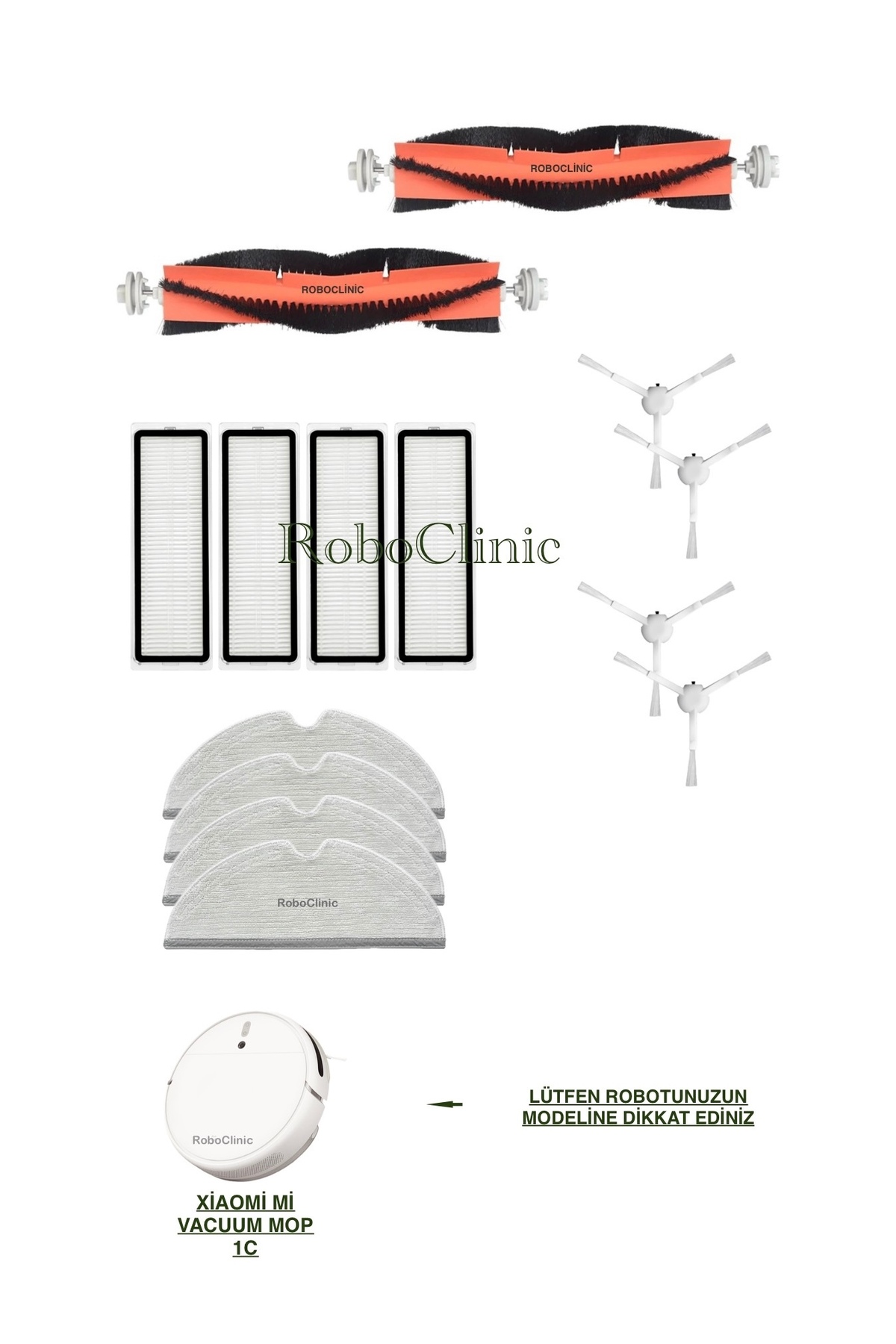 Xiaomi 1c / 2c Vacuum Mop White (STYTJ01ZHM) Compatible Refurbishment Kit-14 Pieces