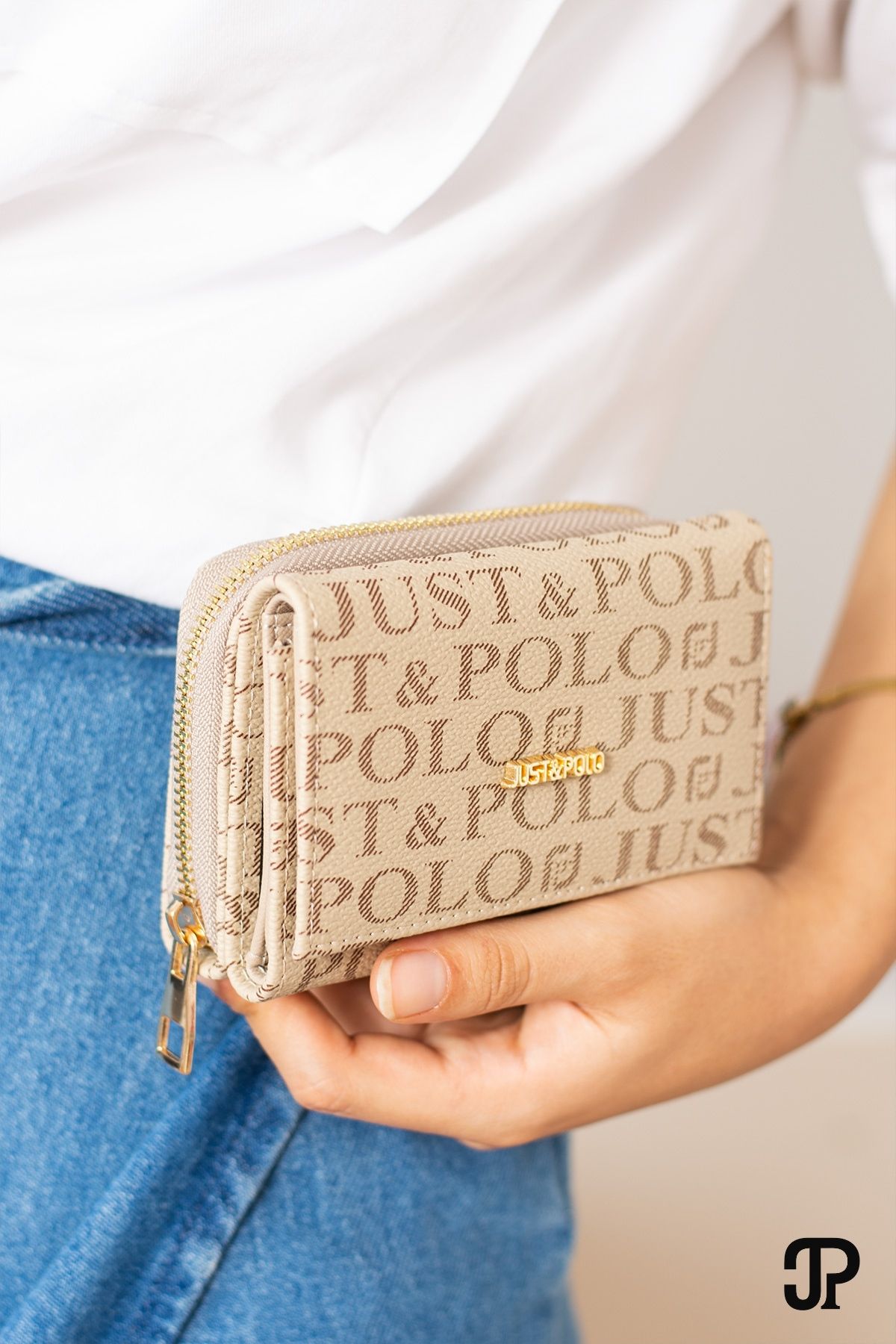 Just Polo-Original Women's Luxury Series Soft Leather Stylish Card Holder Wallet with Coin & Paper Money Compartment Zipper 5