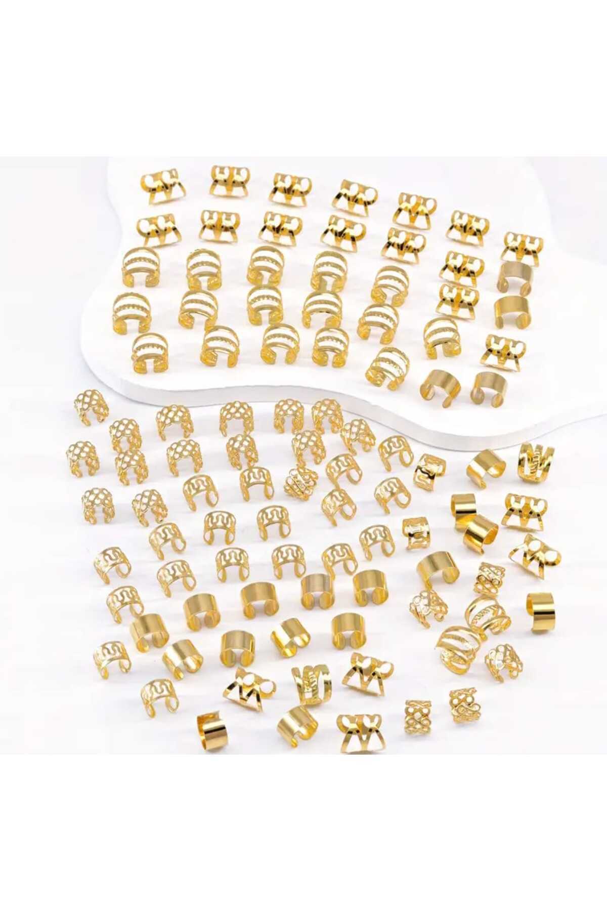 Bacoss Bohem Saç Halkası-Saç Küpesi Seti Modern Stil 10 Lu Hair Charms ( BC-1219 ) görsel 6