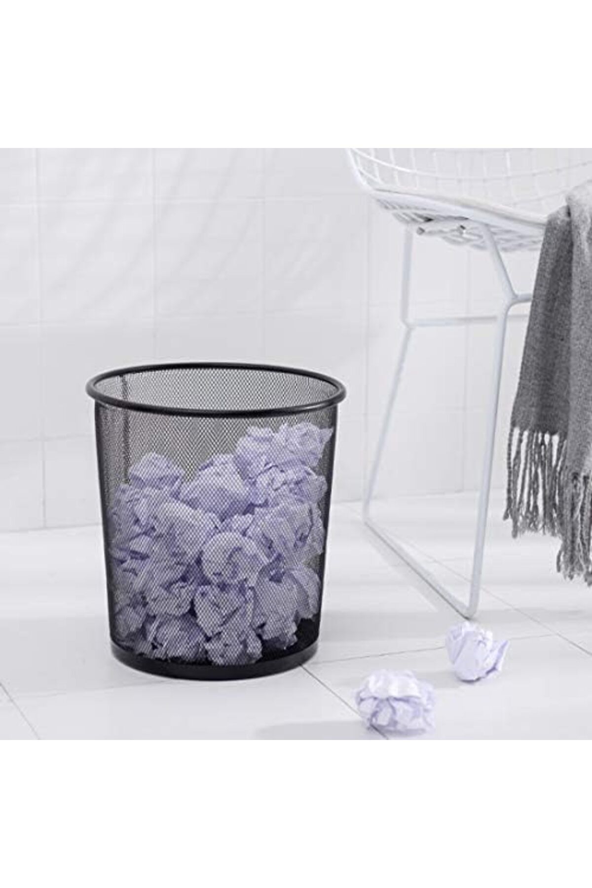 Generic-4 Pack Trash Can Mesh Round Open Top Wastebasket - 2.5 Gallon Recycling Bins Garbage Waste Baskets f 6