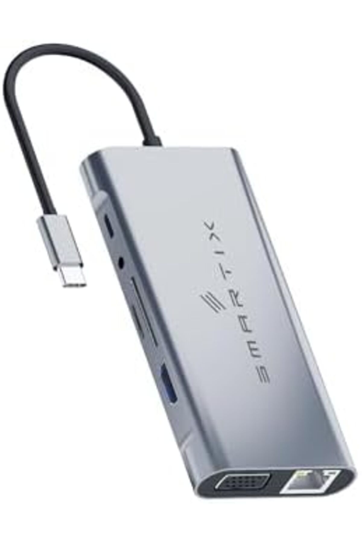 SMARTIX-محول موزع USB-C 11 في 1 - شحن PD بقوة 100 وات، HDMI بدقة 4K، VGA، إيثرنت، USB 3.0/2.0، SD/TF، 8