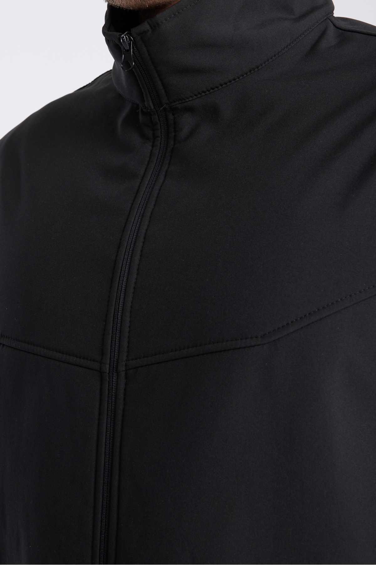 کت مردانه ضد آب Softshell مشکی — مشکی Erkkpnsftjlmont — تصویر 4 از 8