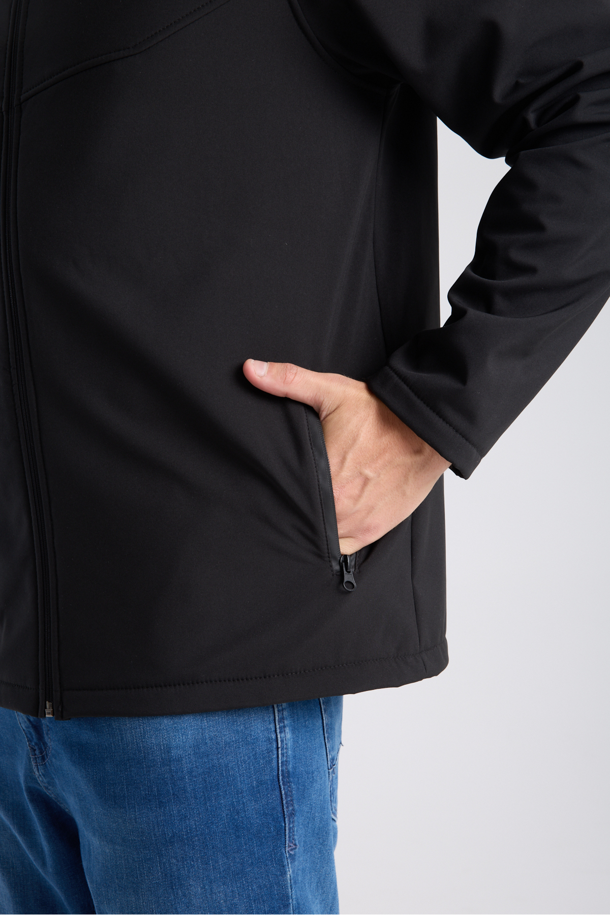 کت مردانه ضد آب Softshell مشکی — مشکی Erkkpnsftjlmont — تصویر 5 از 8