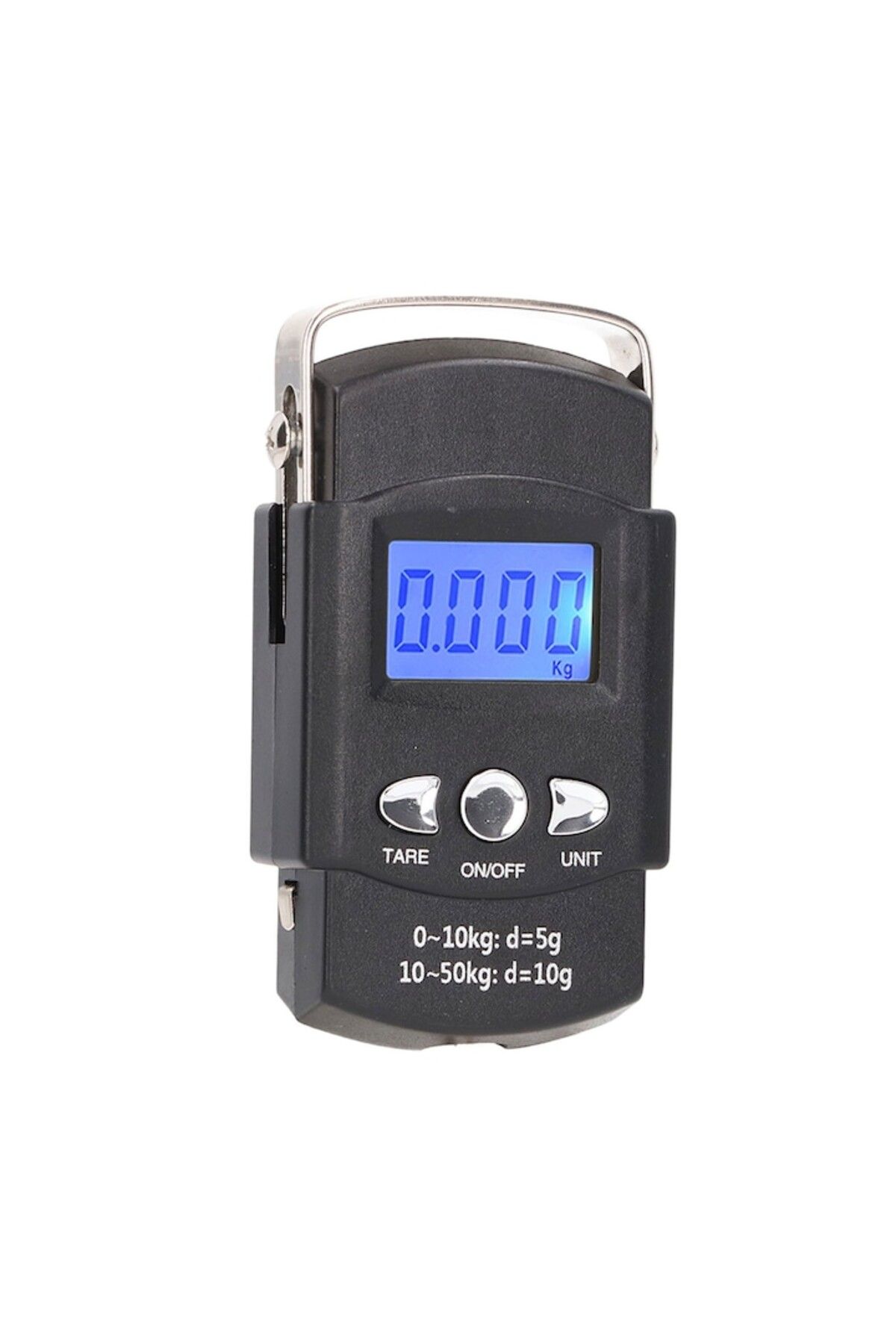 Mmgoqqt-Electronic Scale with Hook LCD Digital Fishing Hanging 50kg with Hidden 1m Measuring Tape 3