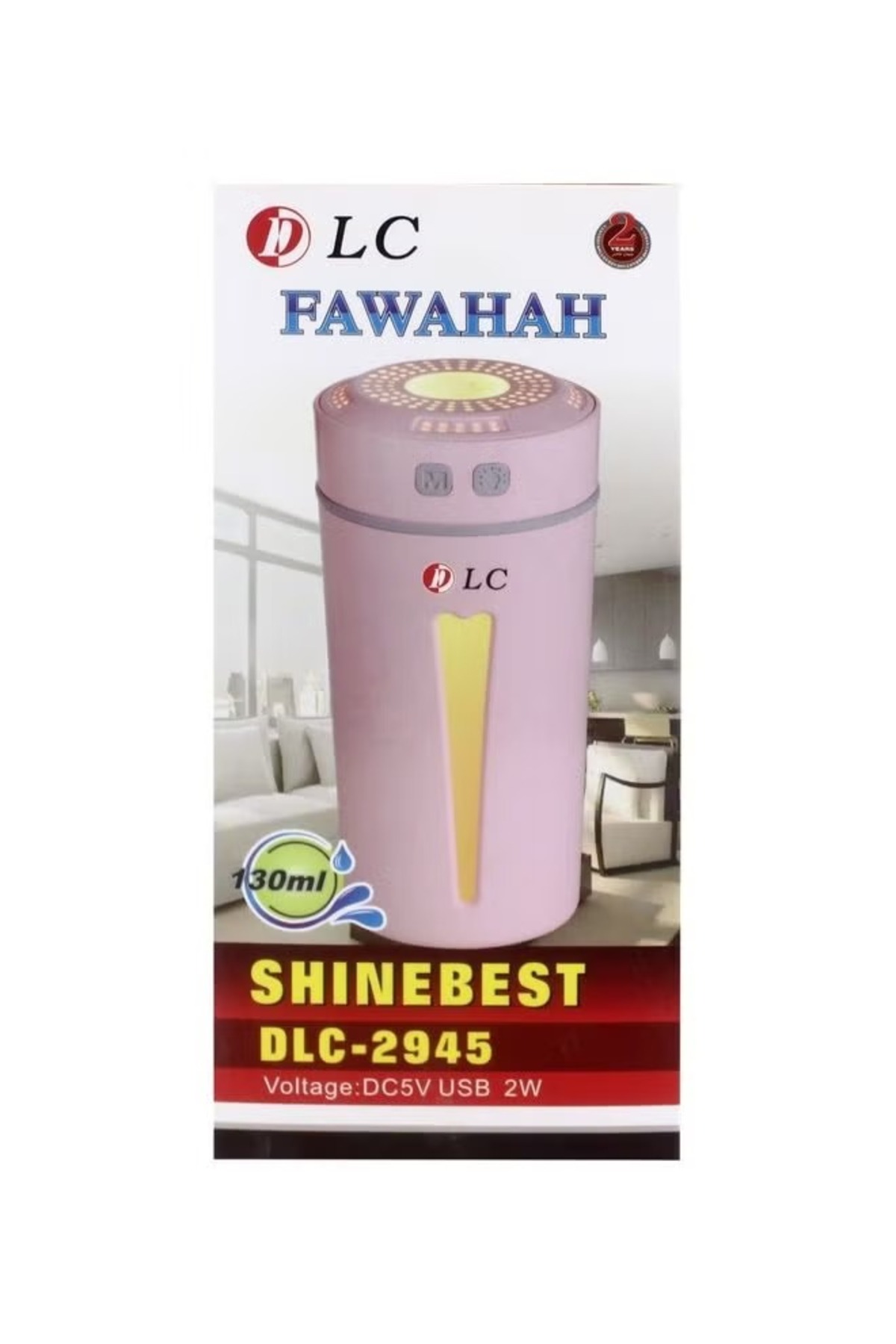 فواحه ومرطب هواء مع ضوء ليلي وردي/أسود