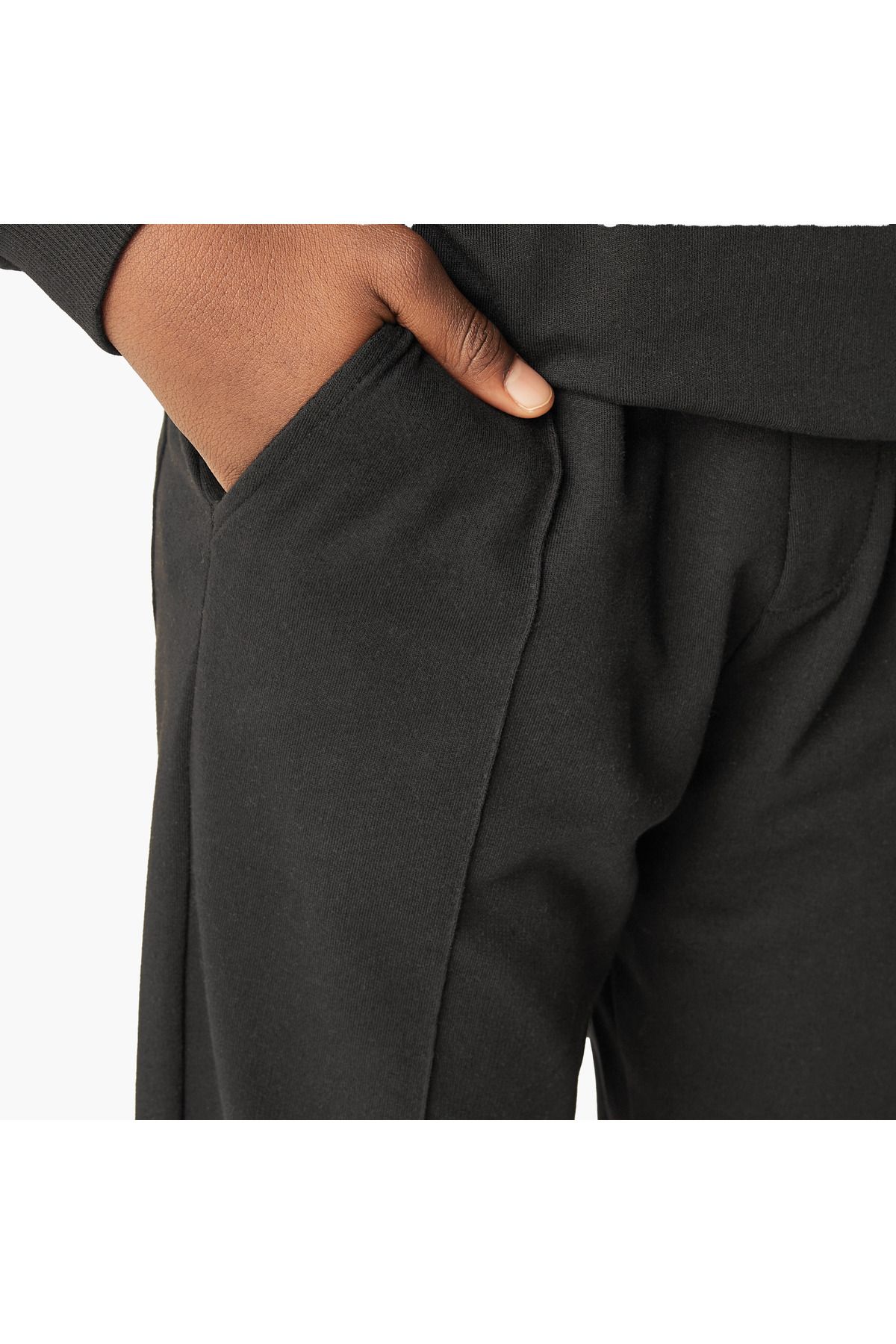 Juniors-Solid Joggers with Drawstring Closure and Pockets 4