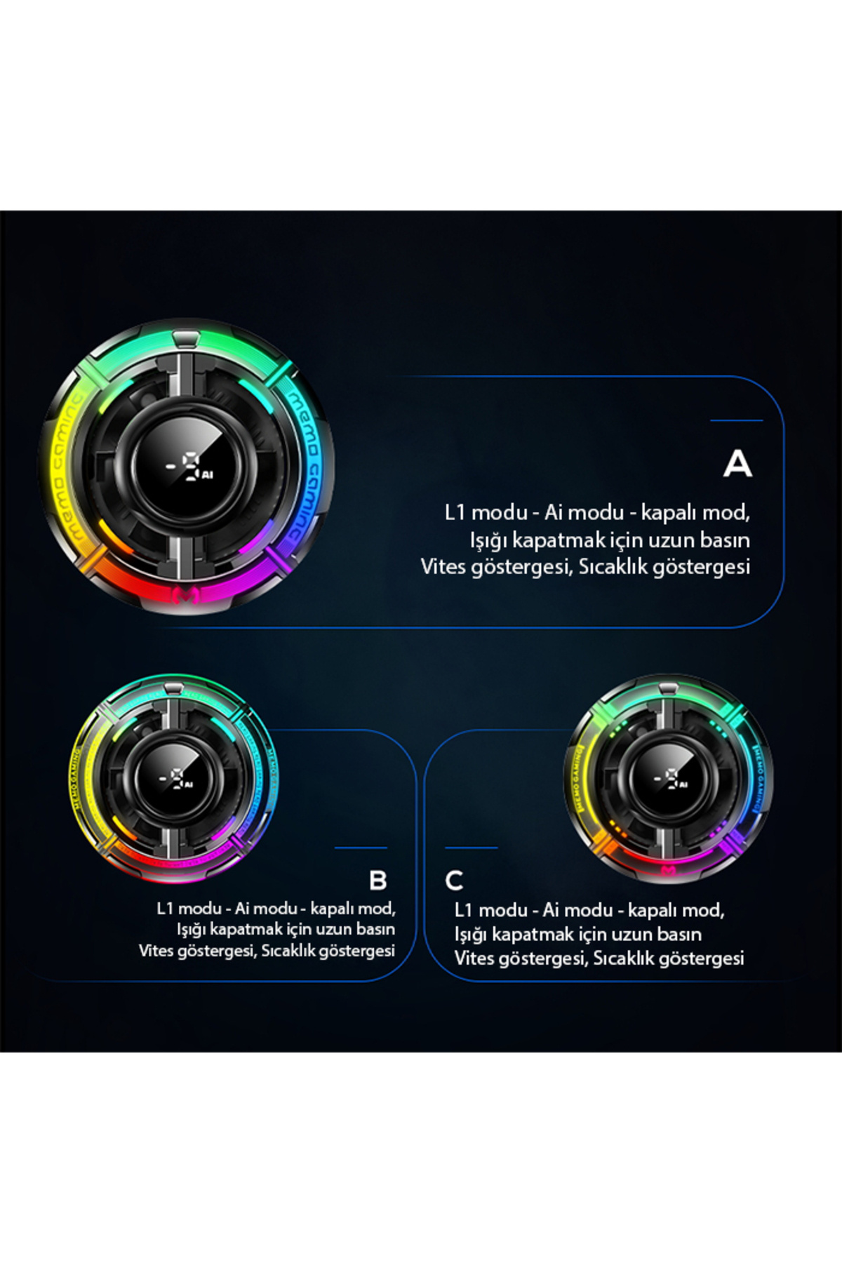 Memo-Cx15 Ios Android Cooler 15W Magnetic + Back Clip 2 in 1 Semiconductor Cooling Fan Radiator 6