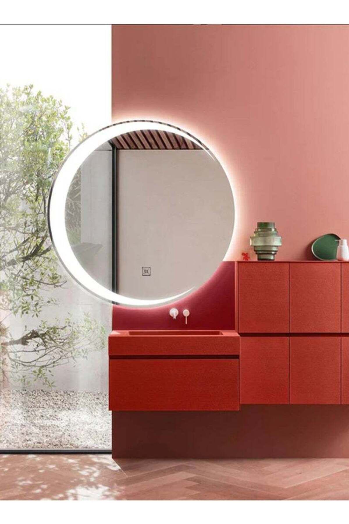 Taimi-90CM Framless Bathroom Mirror with 3-Levels Front LED Hilal Shape LED , Wall Mirror, Makup Mirror 6