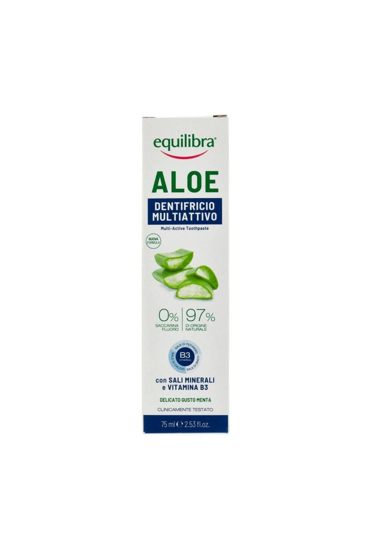 Equilibra-Aloe Multiactive Toothpaste, Anti-Caries, Anti-Tartar, Gingival Protector, 75 ml, Equilibra 1