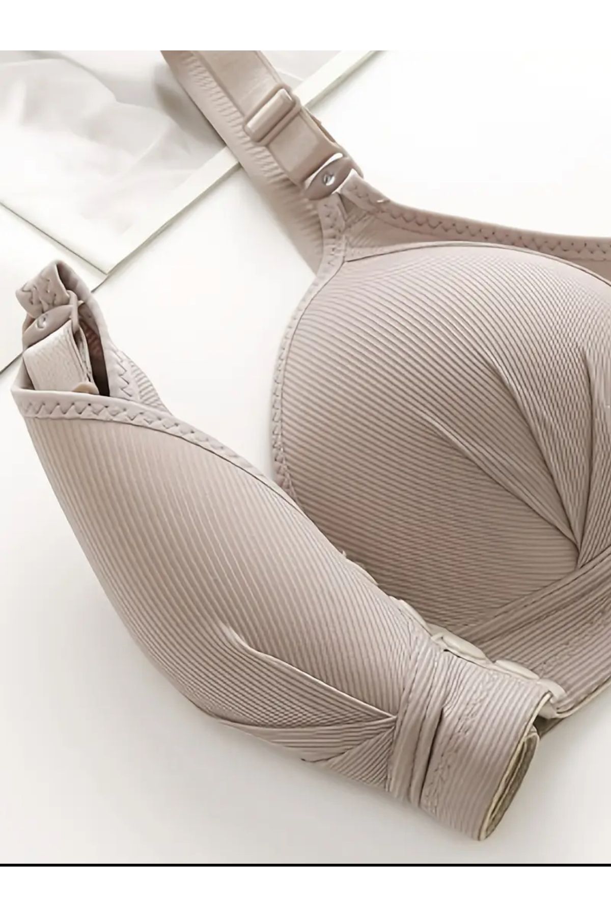 SATTENS-Front Button Hollow Unbuttressed Plus Size Bra Soft Comfortable Mold Gathering Bra 3