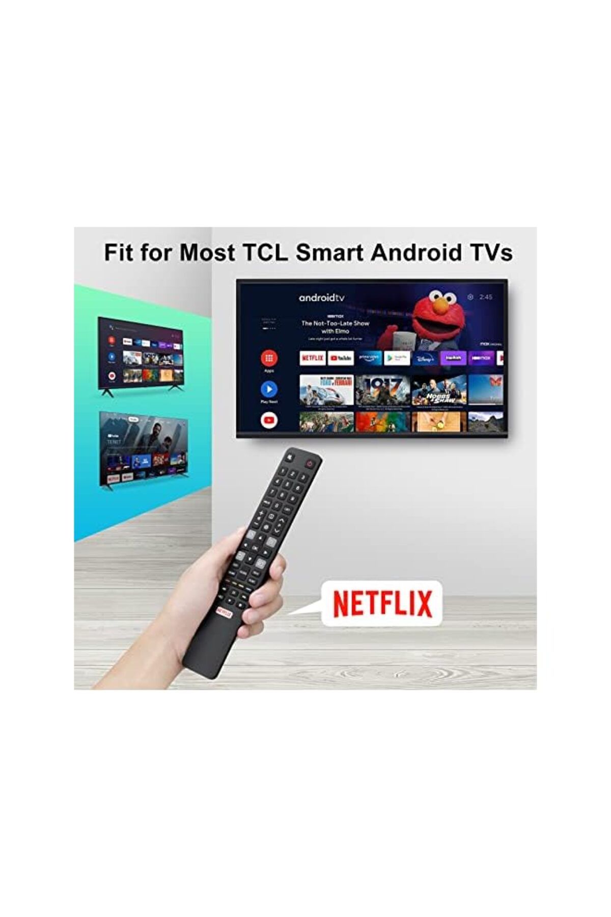 The Bros-Remote Control RC802N for TCL FFALCON LED 4K UHD HDR Smart Android TVs, with Netflix Shortcut Key 3