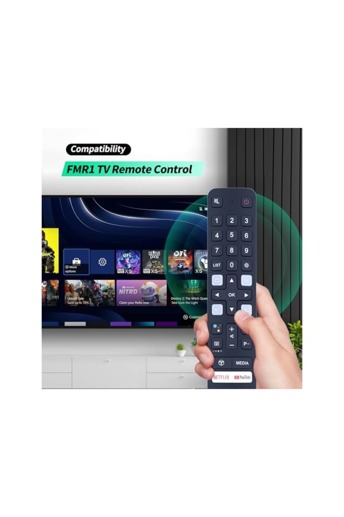 The Bros-RC901V FMR1 Replacement Voice Remote Control fit for TCL Smart, LCD, LED TVs 4