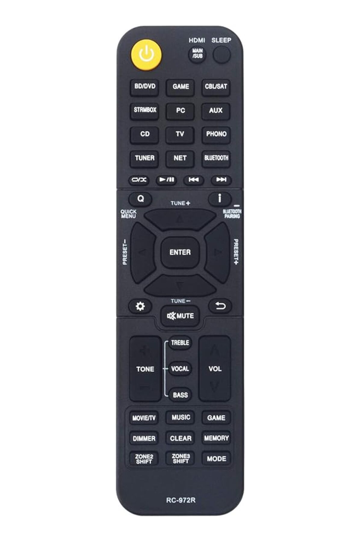 The Bros-New RC-972R Replaced Remote Control-Fit for-Onkyo AV Receiver TXNR797 TX-NR696 TX-NR595 TX-NR6100 1