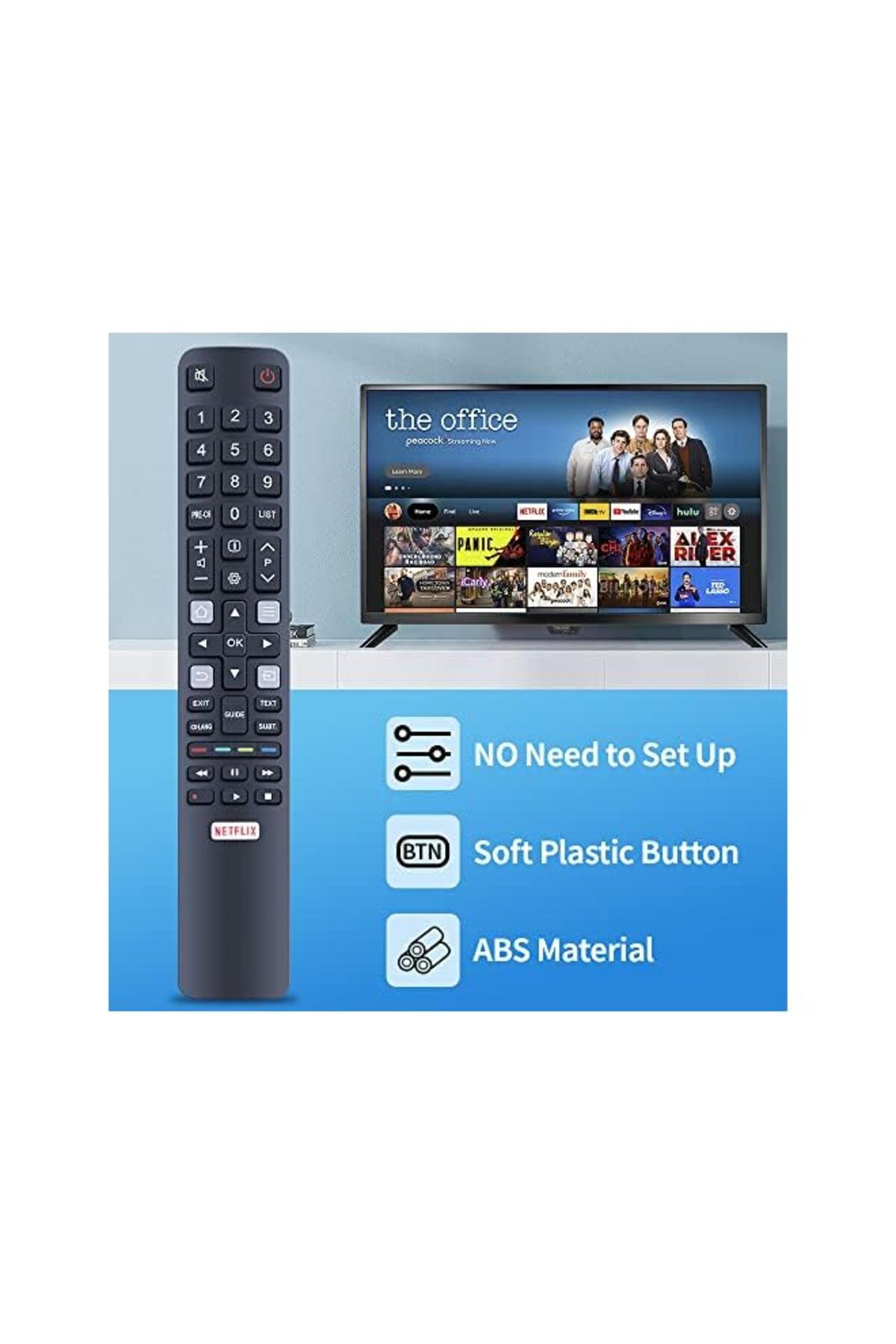 The Bros-New GRC802N YAI2 Remote Control for TCL TV LED55P6500US L50E3800FS 4