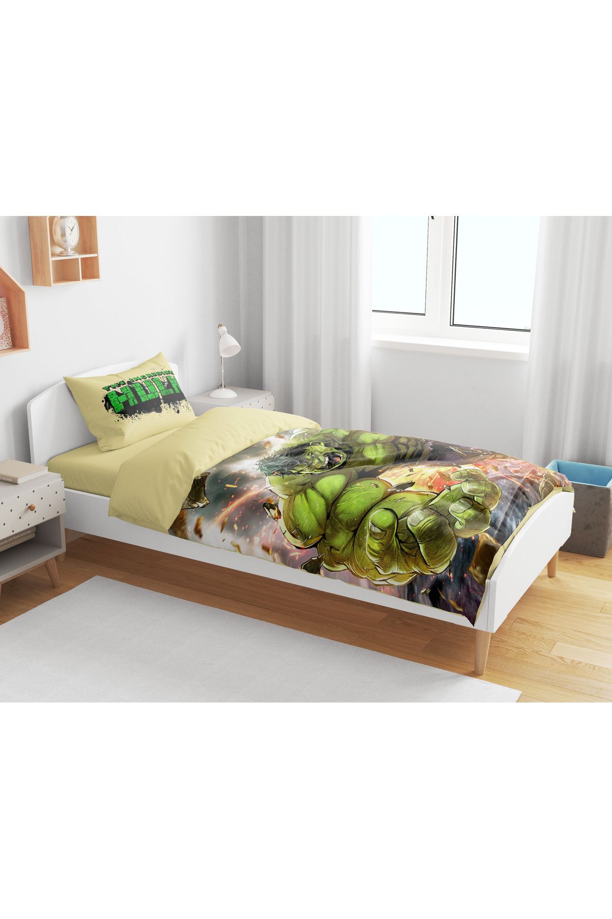 Home-3D Digital Picture Hulk Theme Single Bedding Set 2