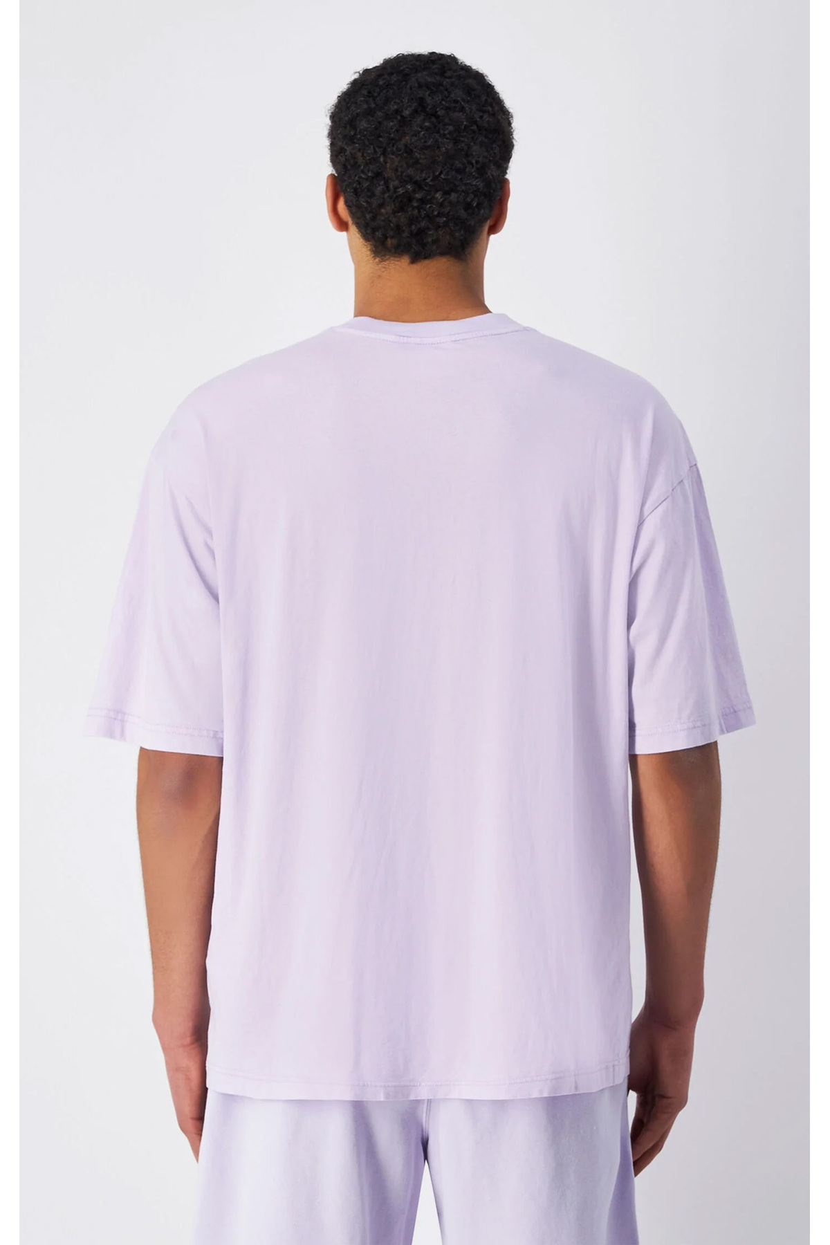 Champion Icons Plush Wash Crewneck T-Shirt Mor Erkek Tişört-221257-VS101 görsel 2