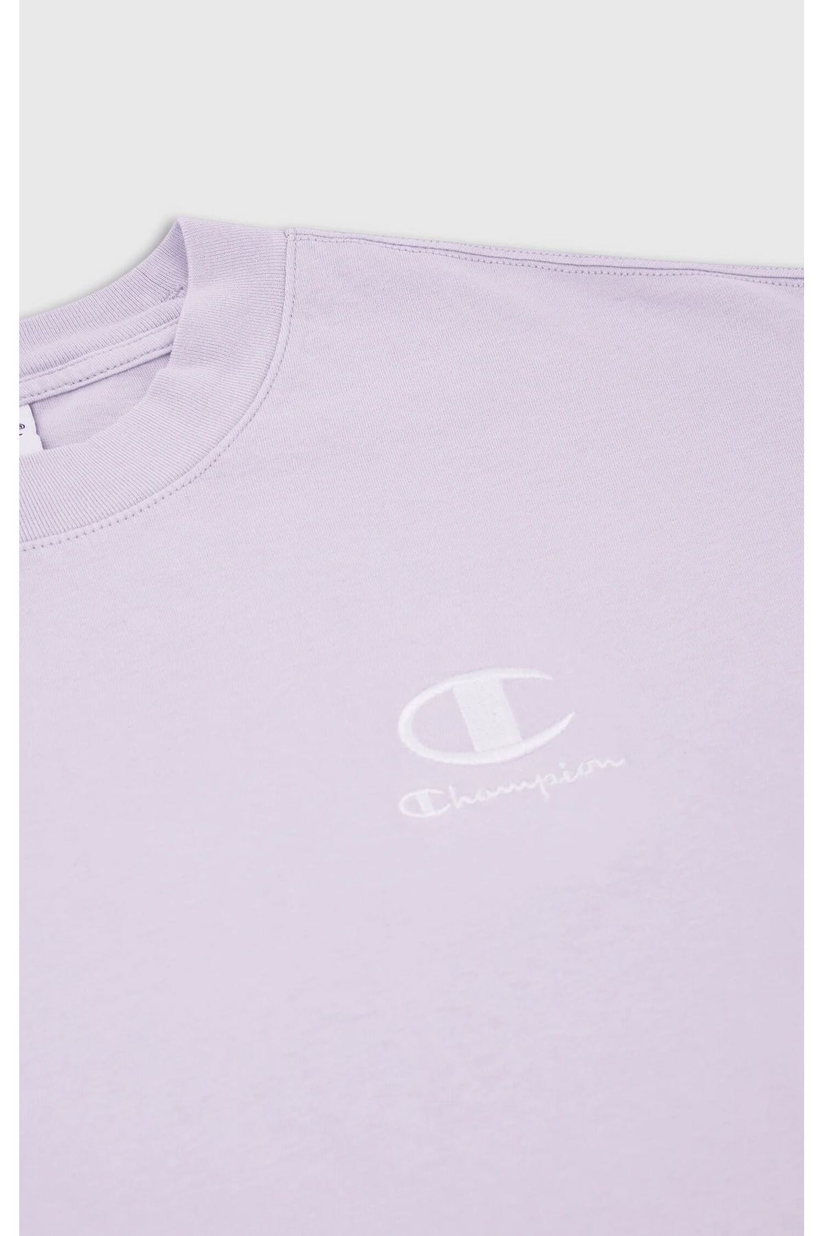Champion Icons Plush Wash Crewneck T-Shirt Mor Erkek Tişört-221257-VS101 görsel 3
