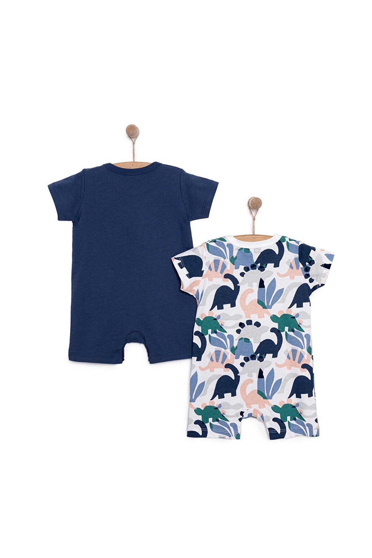 ebebek Hello Baby HelloBaby Yenidoğan Erkek 2li Kısa Tulum Erkek Bebek fotoğrafı 2 (önizleme)