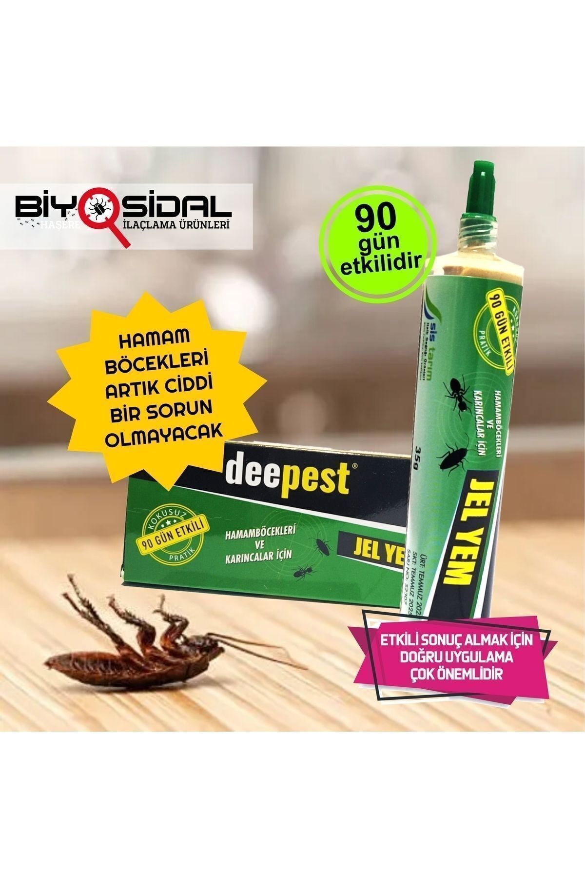 Deepest Karınca Ve Hamam Böceği Öldürücü Jel Yem 35 gr (SKT : Ekim 2027 )