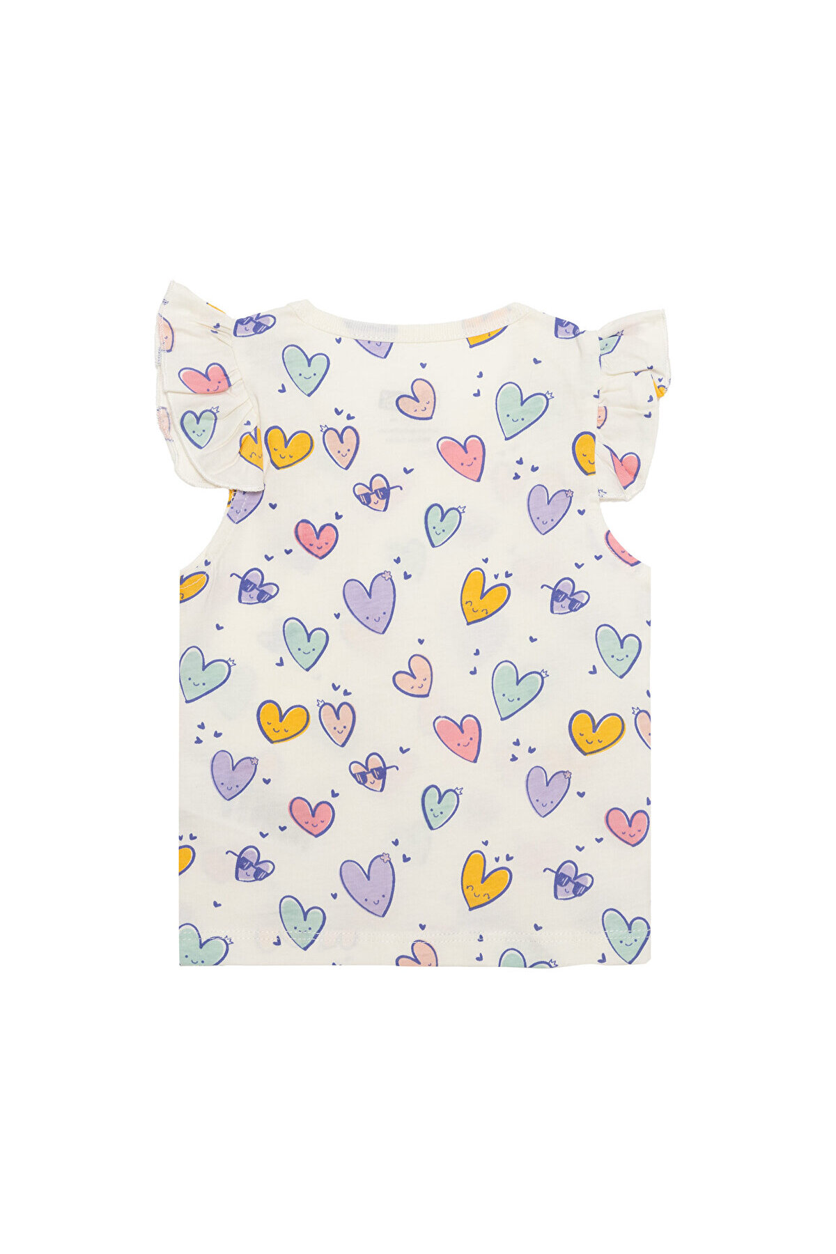 ebebek Hello Baby HelloBaby Basic Kız Kalp Desenli Atlet T-shirt Kız Bebek fotoğrafı 2 (önizleme)