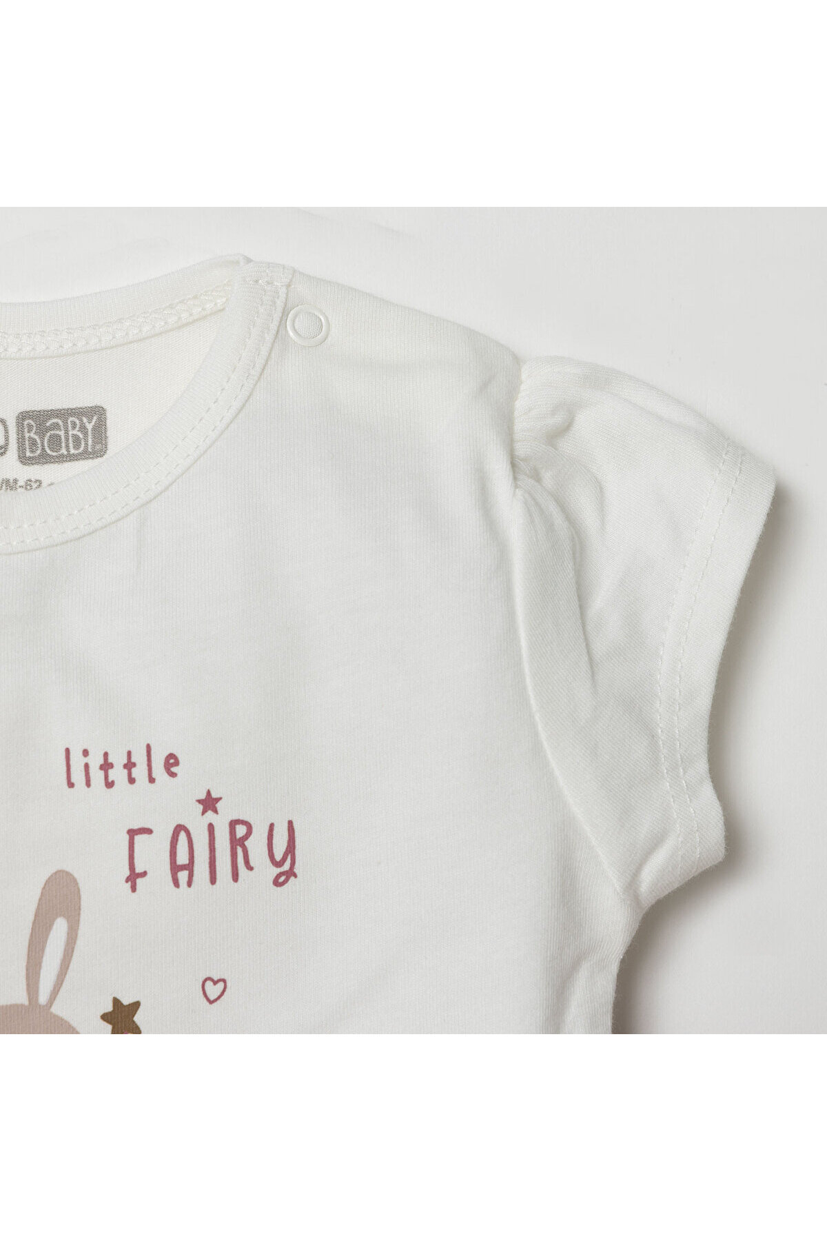 ebebek Hello Baby HelloBaby Baskılı 2 ip Yenidoğan Kız Tshirt-Şort Kız Bebek fotoğrafı 3 (önizleme)