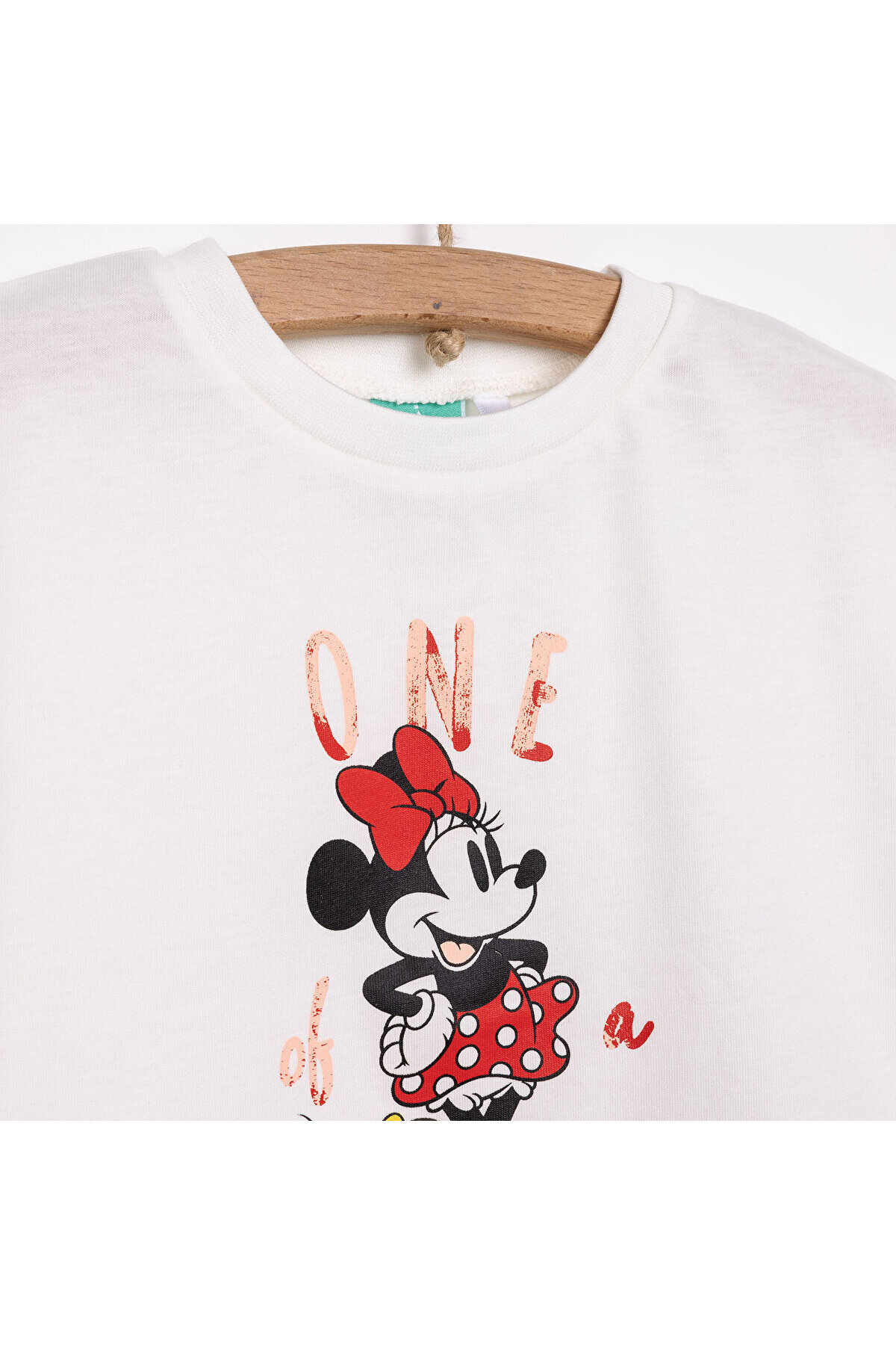 DİSNEY Kız Bebek Tişört-Tayt 2li Takım Minnie Mouse Bisiklet Yaka Reçme Paça Kısa Kol Beyaz fotoğrafı 3 (önizleme)