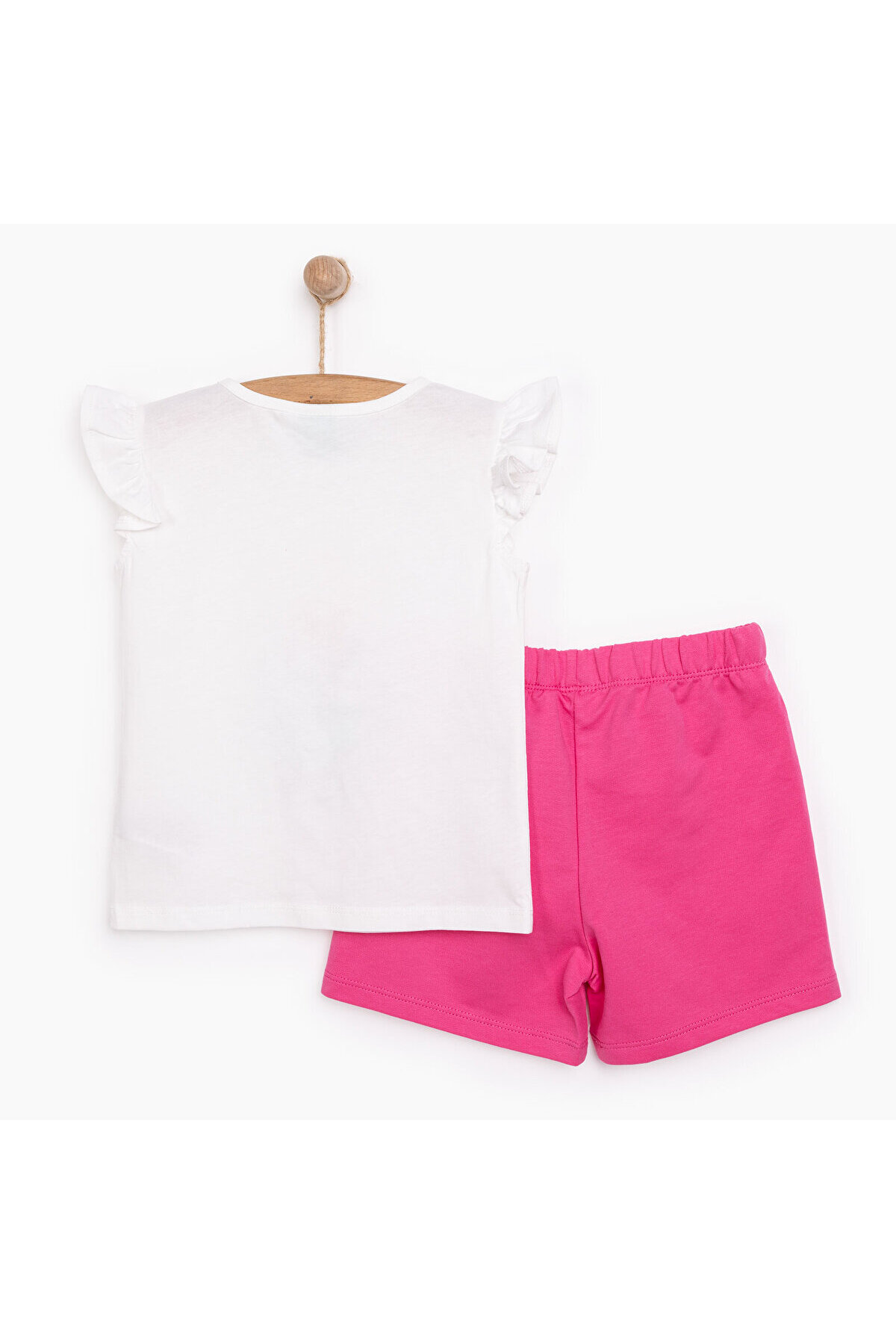 DİSNEY Kız Bebek Tişört-Şort 2li Takım Minnie Mouse Bisiklet Yaka Reçme Paça Atlet Kol Beyaz fotoğrafı 2 (önizleme)