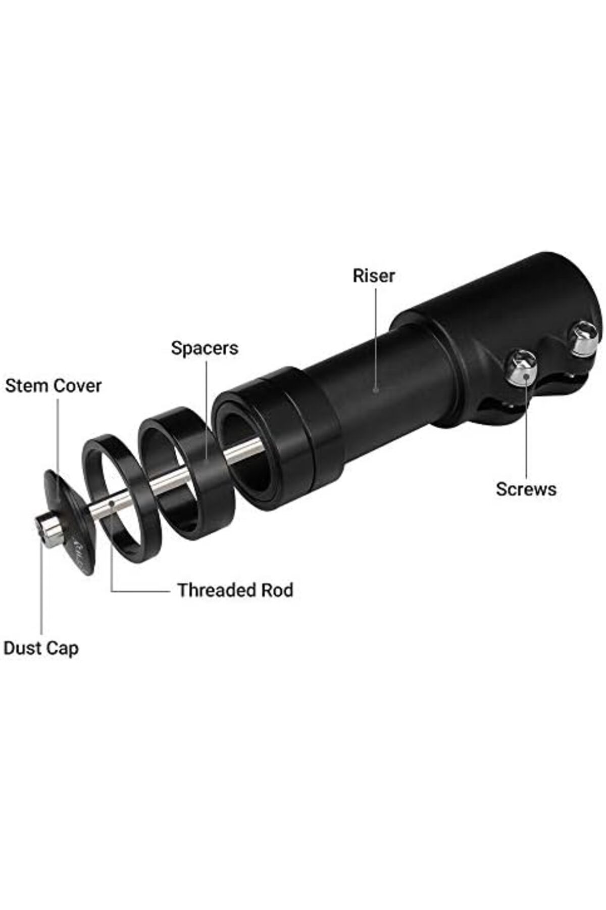 Inkbird-LERWAY Bike Stem Riser Extender MTB Handlebar Stem Adapter with Hex Key for 1-1/8" 28.6mm Fork Alumi 2
