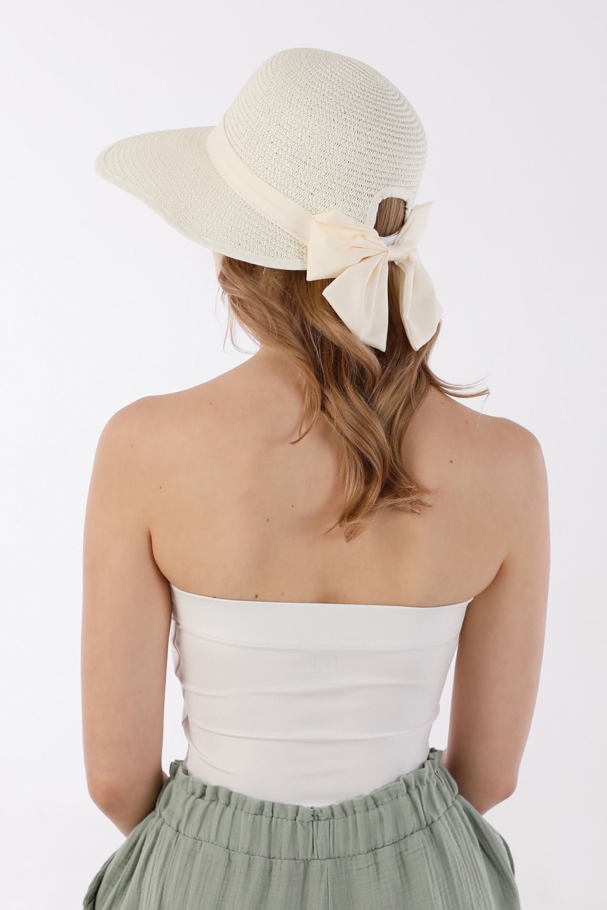 Fulla Moda-Straw Hat with Ribbon and Velcro 5