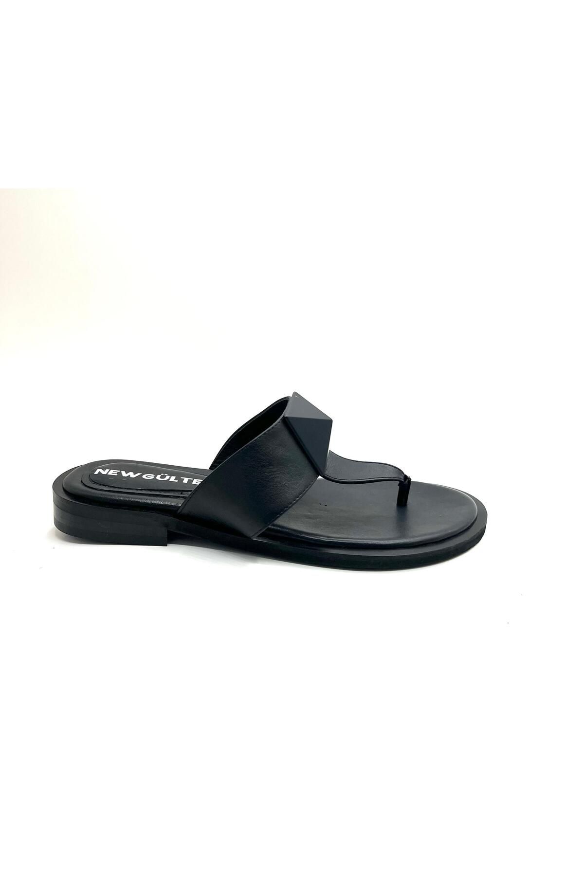 NEWGÜLTEKİN-Very Stylish Flip-Flops with Genuine Leather and Comfort Combination 4