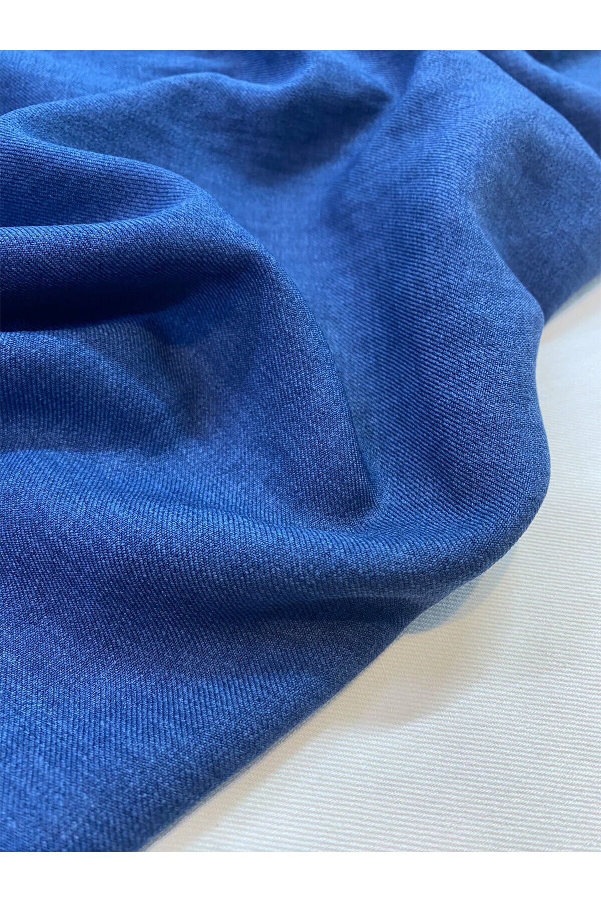 Yiğit Kumaş-Sofia Linen Fabric Indigo Color 1