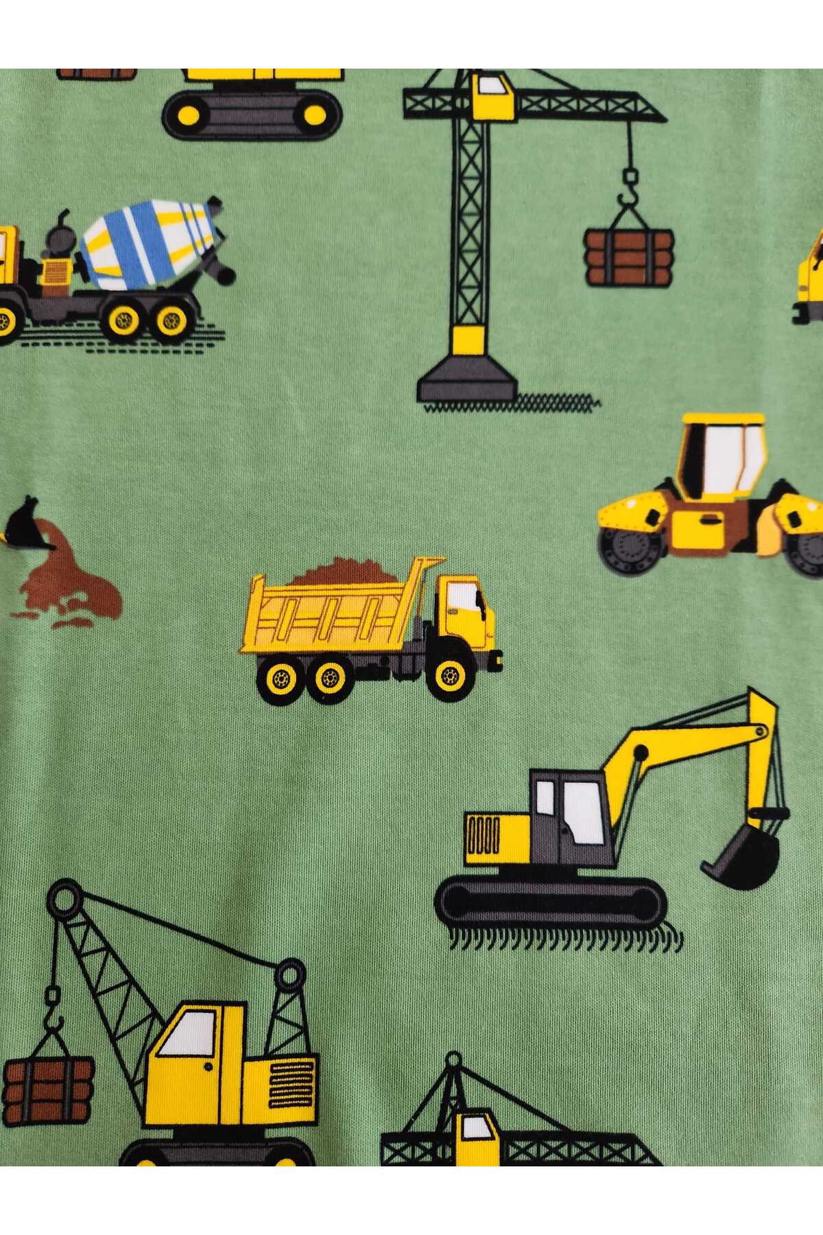 çamaşır bahçesi kendinize iyi bakın Uzun Kollu Desenli Çocuk Pijama Takım #baskılıçocukpijamatakım #çamaşırbahçesi #inşaatdesenipijama fotoğrafı 7 (önizleme)