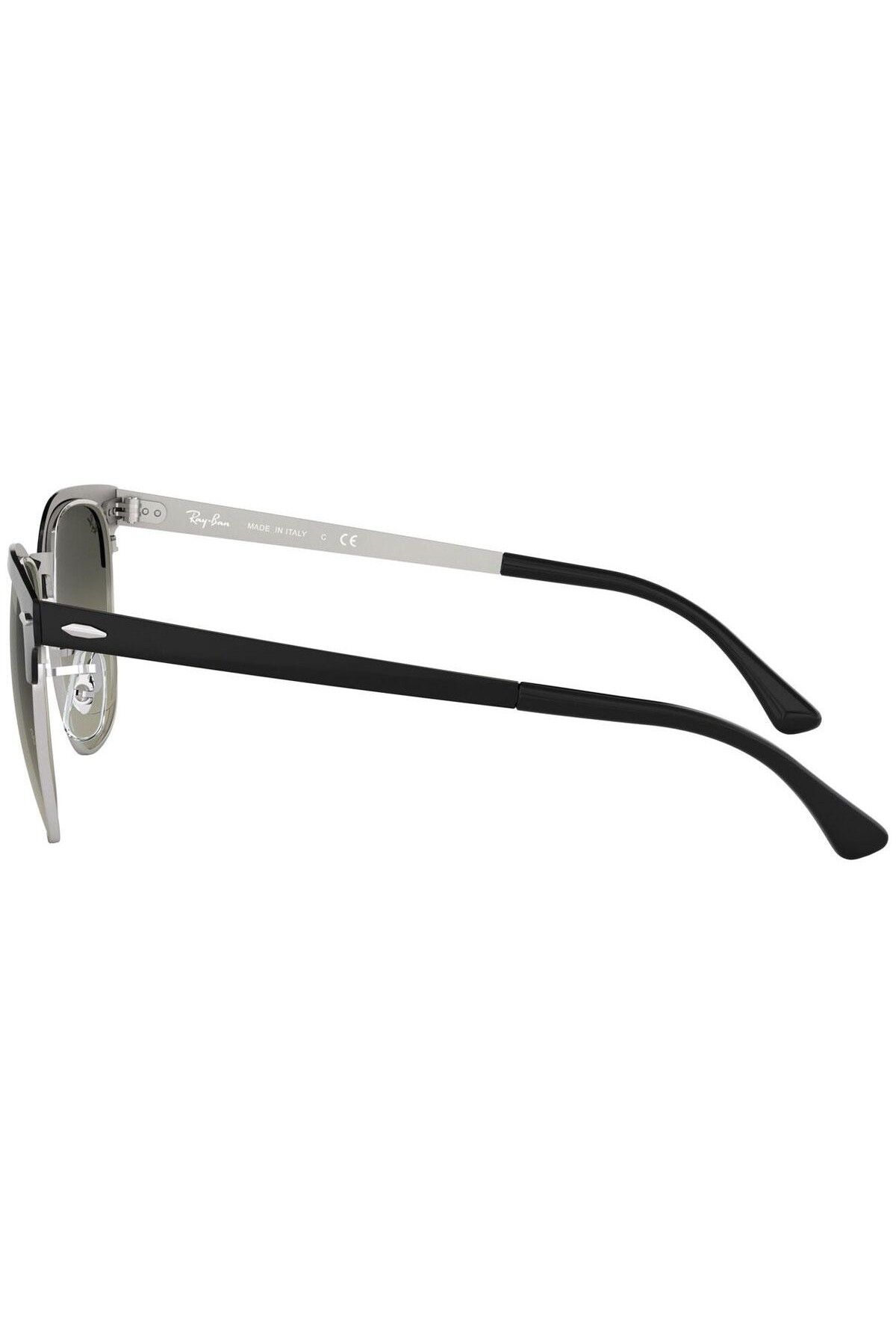 Ray-Ban-Ray‑Ban RB3716 900471 – Unisex Clubmaster Metal, Black on Silver / Grey Gradient, 51 mm 3