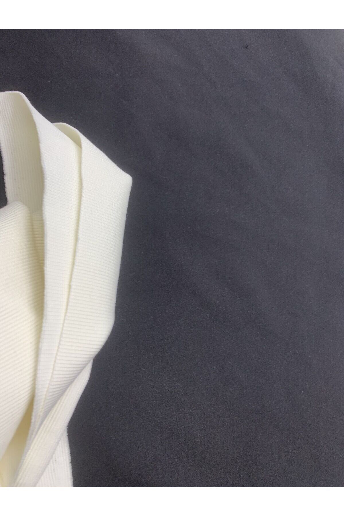 Yiğit Kumaş-Ecru Camisole (Ribbed) Fabric, Piece 35X120 cm 2