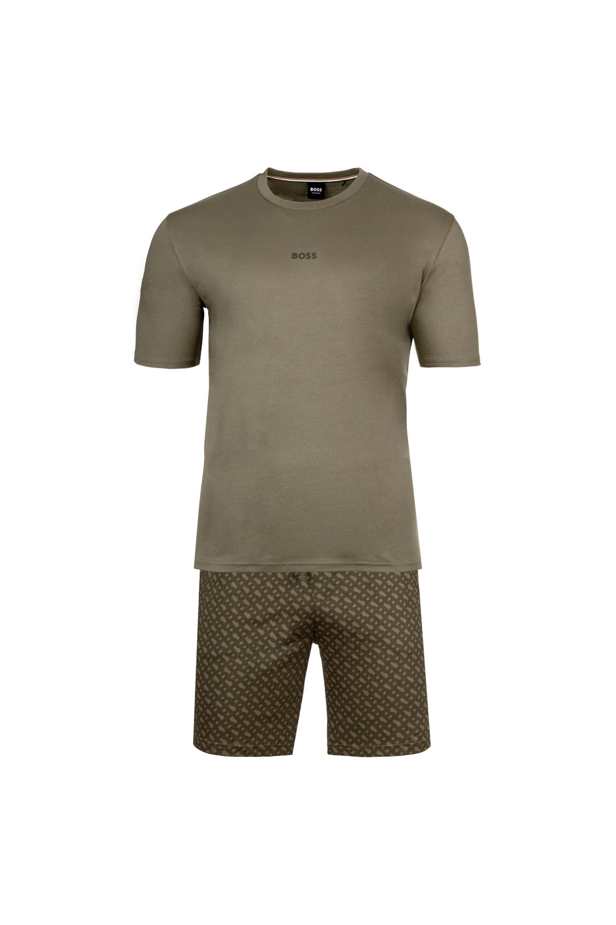 باس ست لباس خواب خاکی طرح‌دار مردانه نخی سایز معمولی 50540613-349