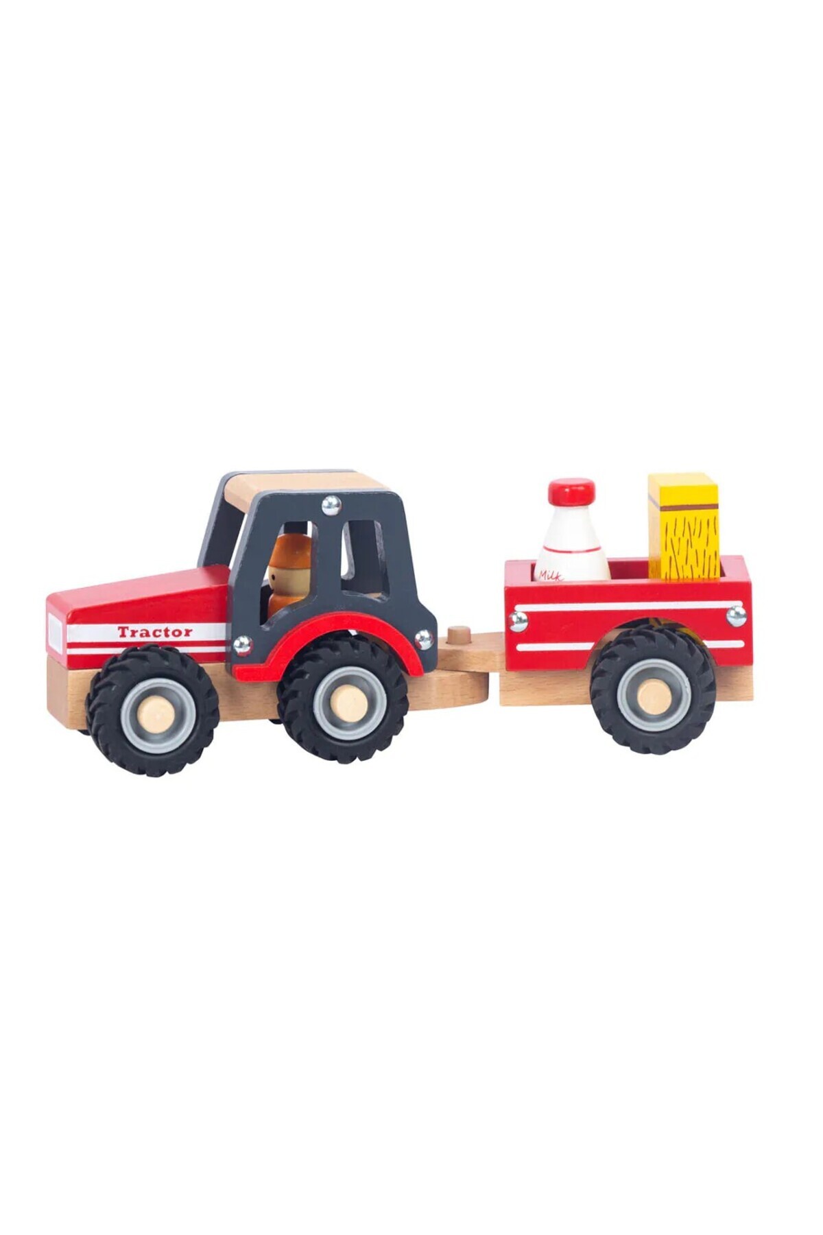 OEM Tractor Din Lemn Cu Remorca Felyx Toys - One Size