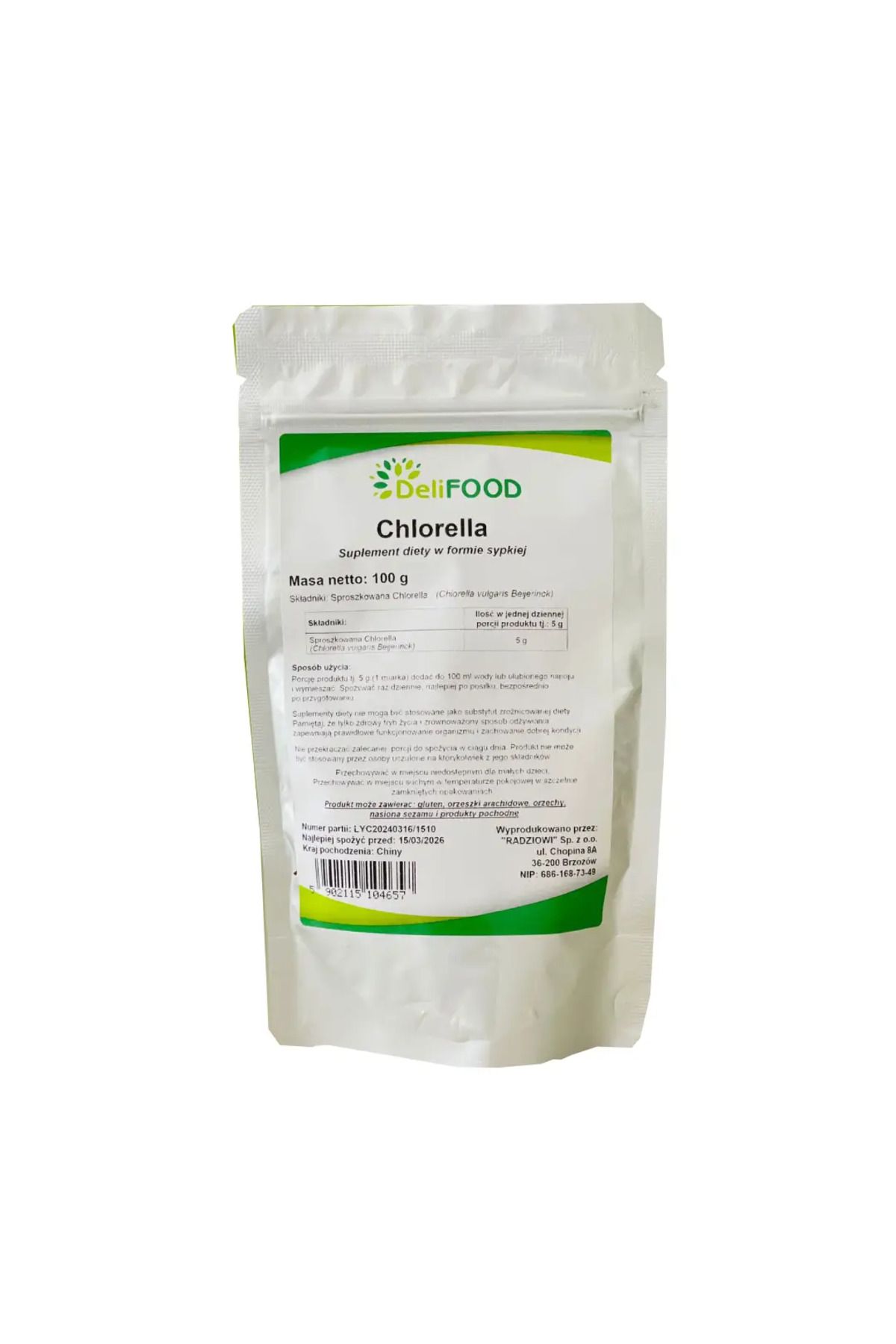 Delifood Chlorella Pulbere 100g Delifood - One Size