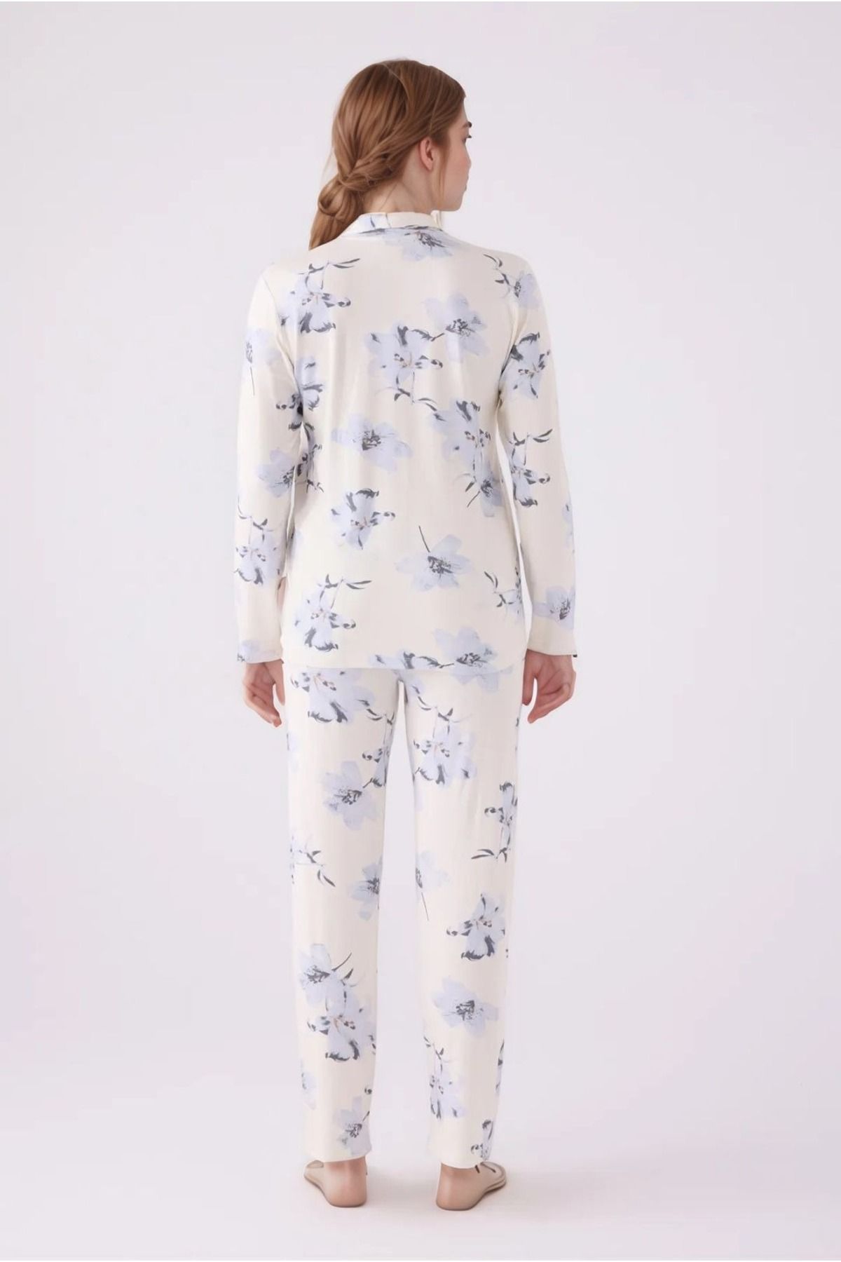 Pierre Cardin-Set pijamale din viscoză ecru cu mânecă lungă pentru femei Q9.U.9O.K9.K.A4.P.C 4