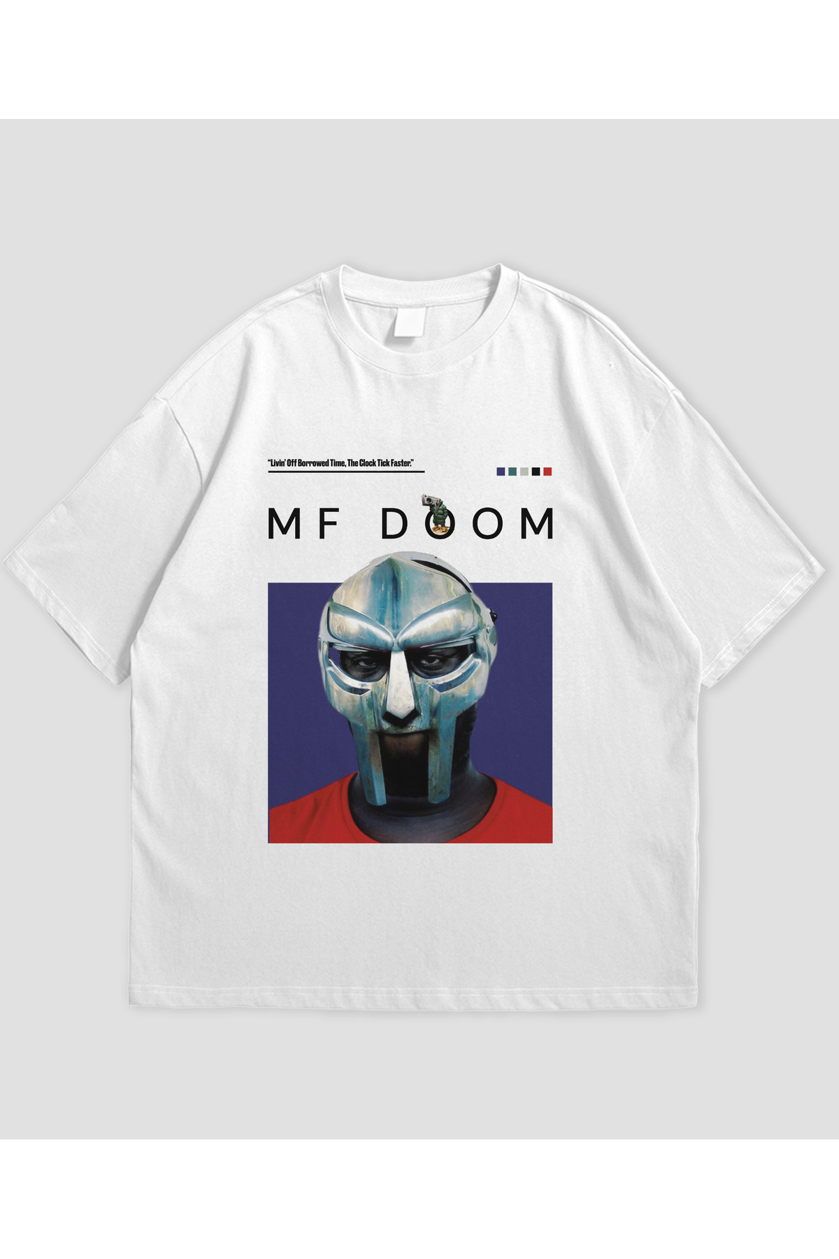 SVART WEAR MF DOOM Tasarımlı Unisex Oversize T-shirt - Fiyatı
