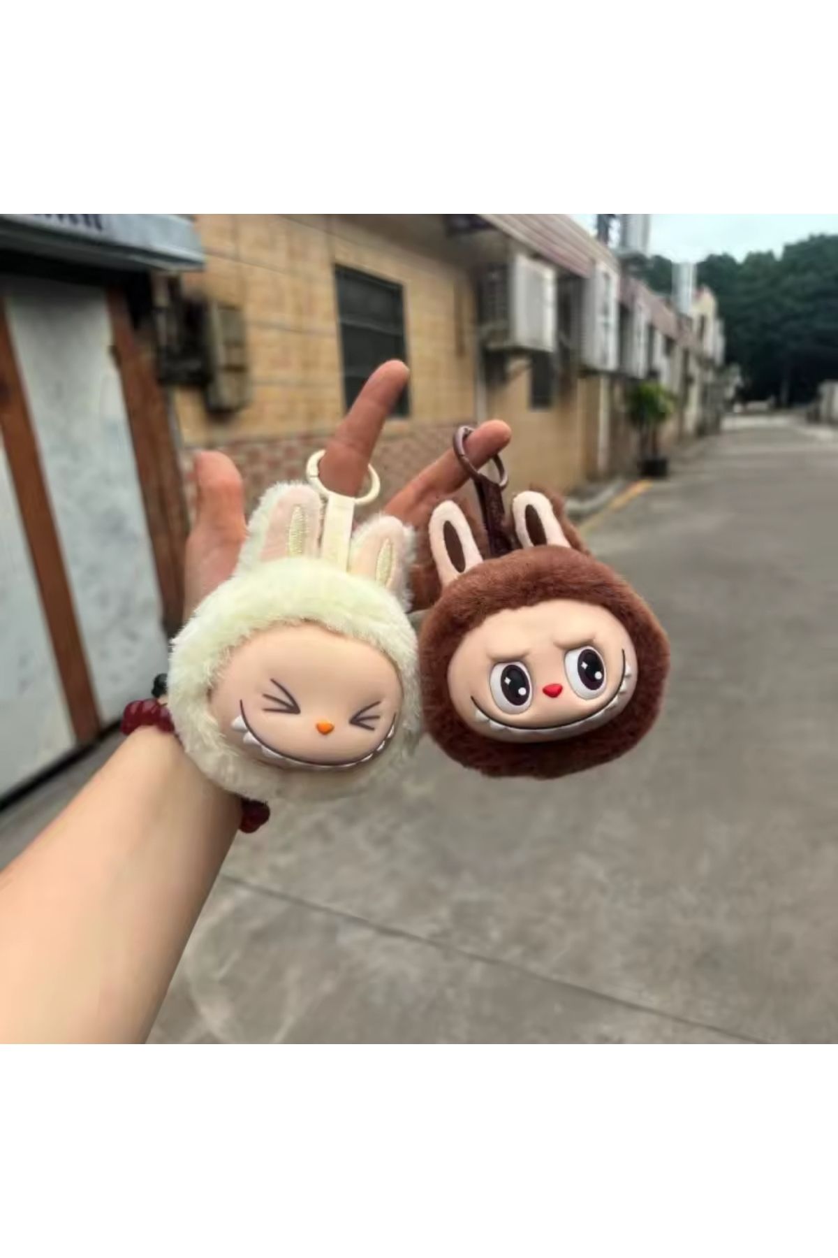 NB market-Labubu Plush Toy Imported Labubu Keychain Only Head Model Large Size Without Box 3