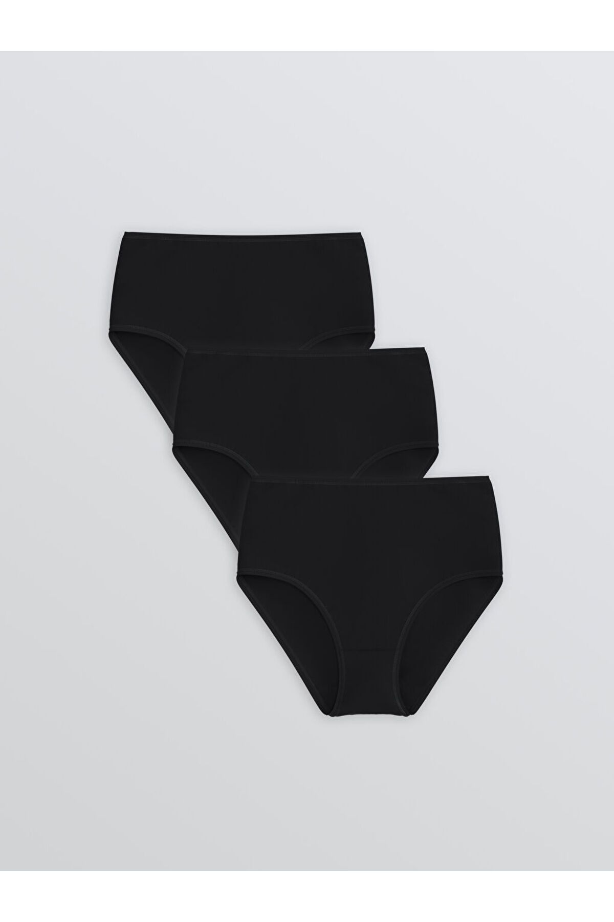 LC Waikiki-Sparkling Selections from Shining Store |   Black Plain Classic Panties 3-Piece 1